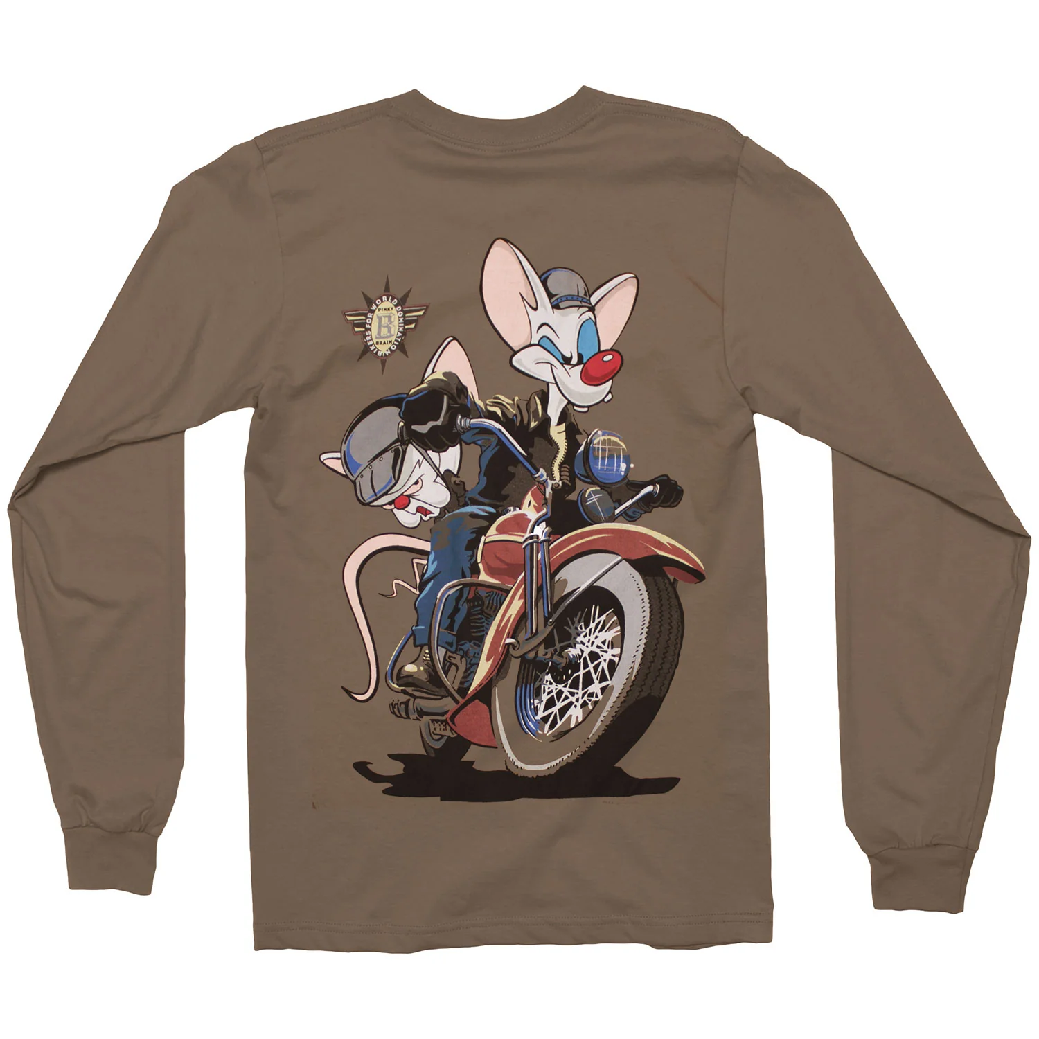 Pink Brain Bikers For World Domination Long Sleeve - Image 2