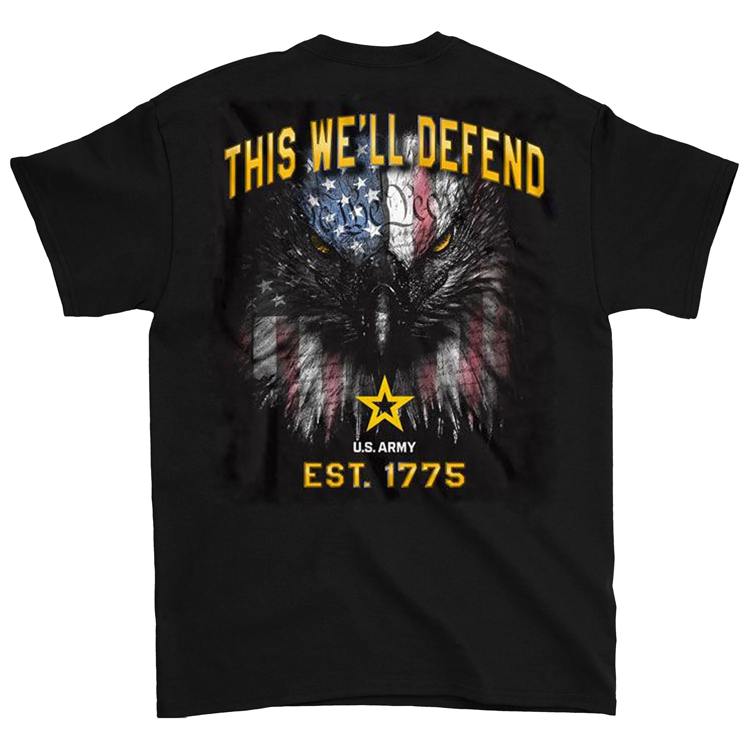 Army Well Defend Front And Back T-shirt - Image 2