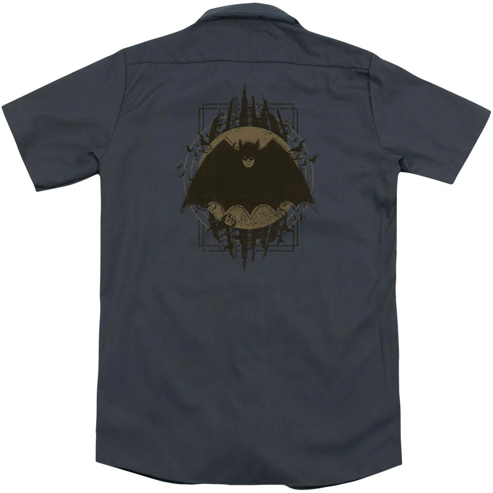 Batman Crest (Back Print) Workshirt - Image 2