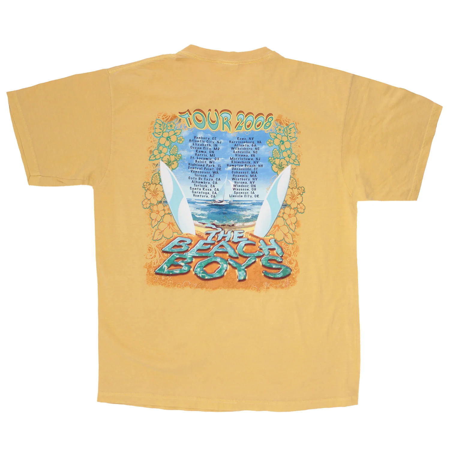 The Beach Boys Tour 2008 (Danbury, CT - Lincoln City, OR) Over Dyed T-shirt - Image 2