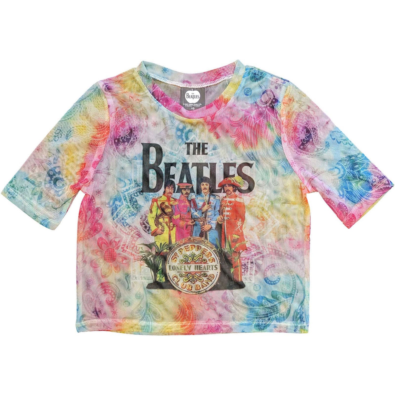 Sgt Pepper Ladies Mesh Crop Top Junior Top