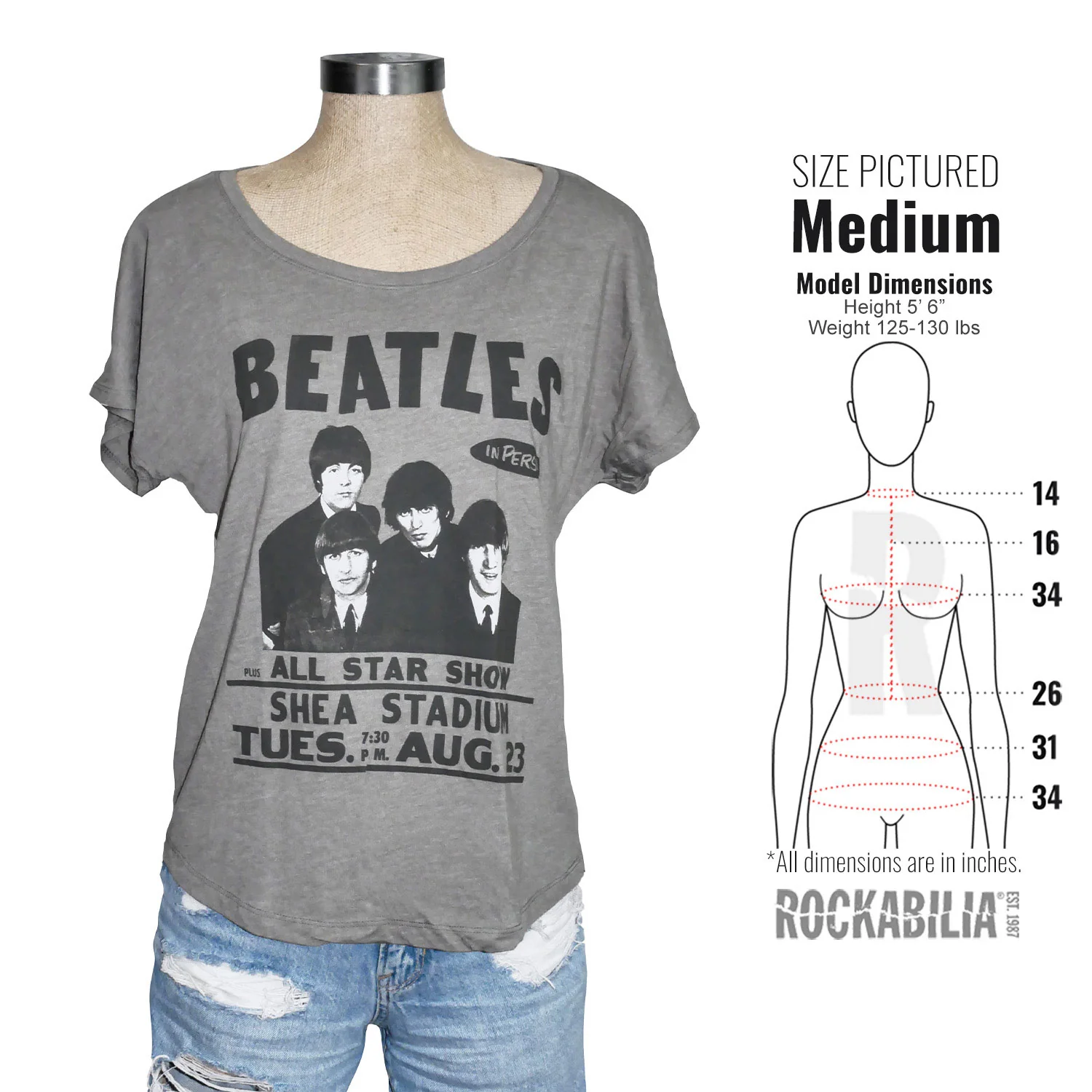 Shea Stadium Scoop Neck Junior Top - Image 3