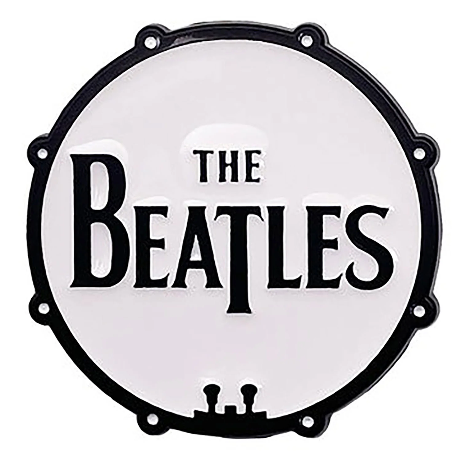 The Beatles Bass Drum Logo Pewter Pin Badge - Image 2