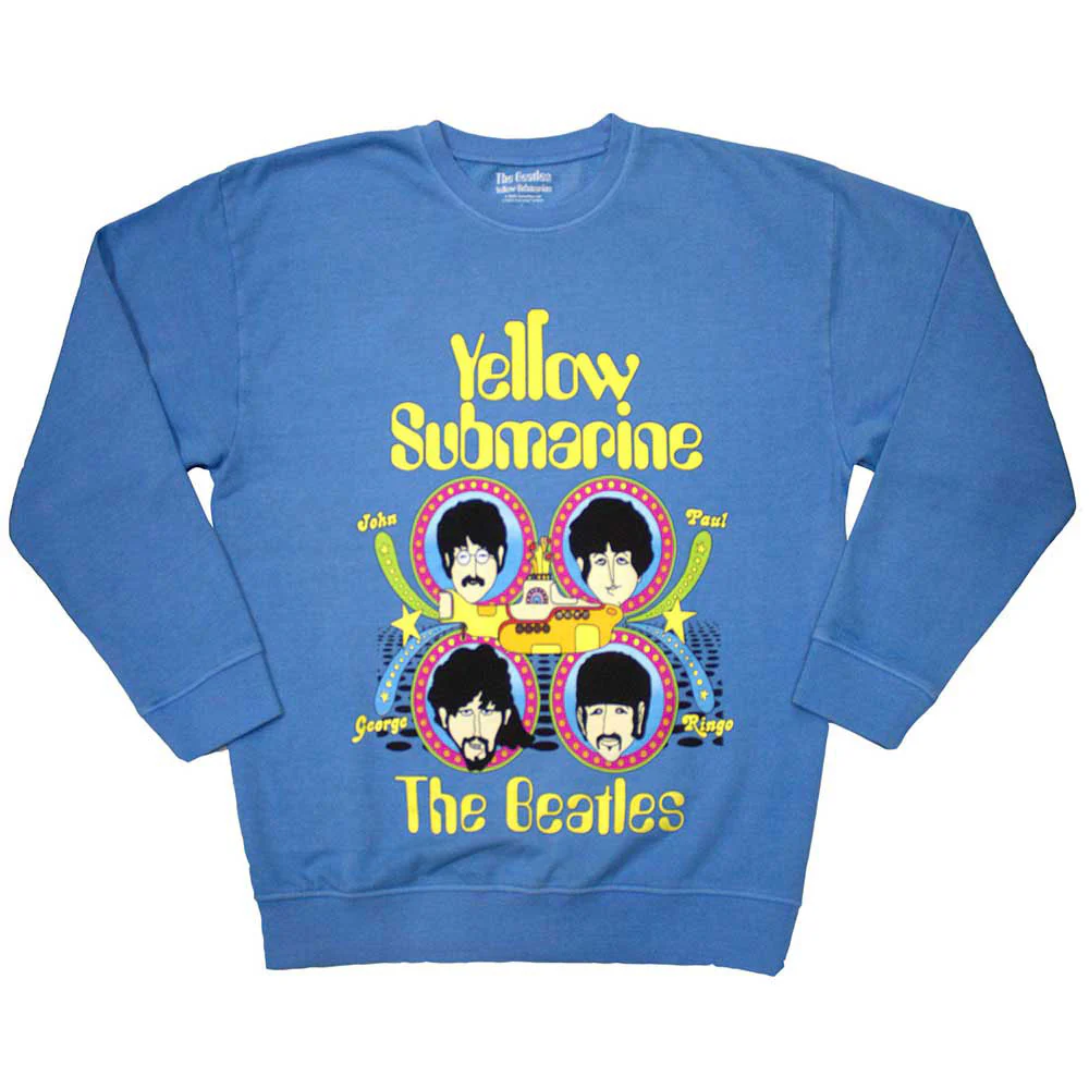 Yellow Submarine Heads In Circles Sweatshirt