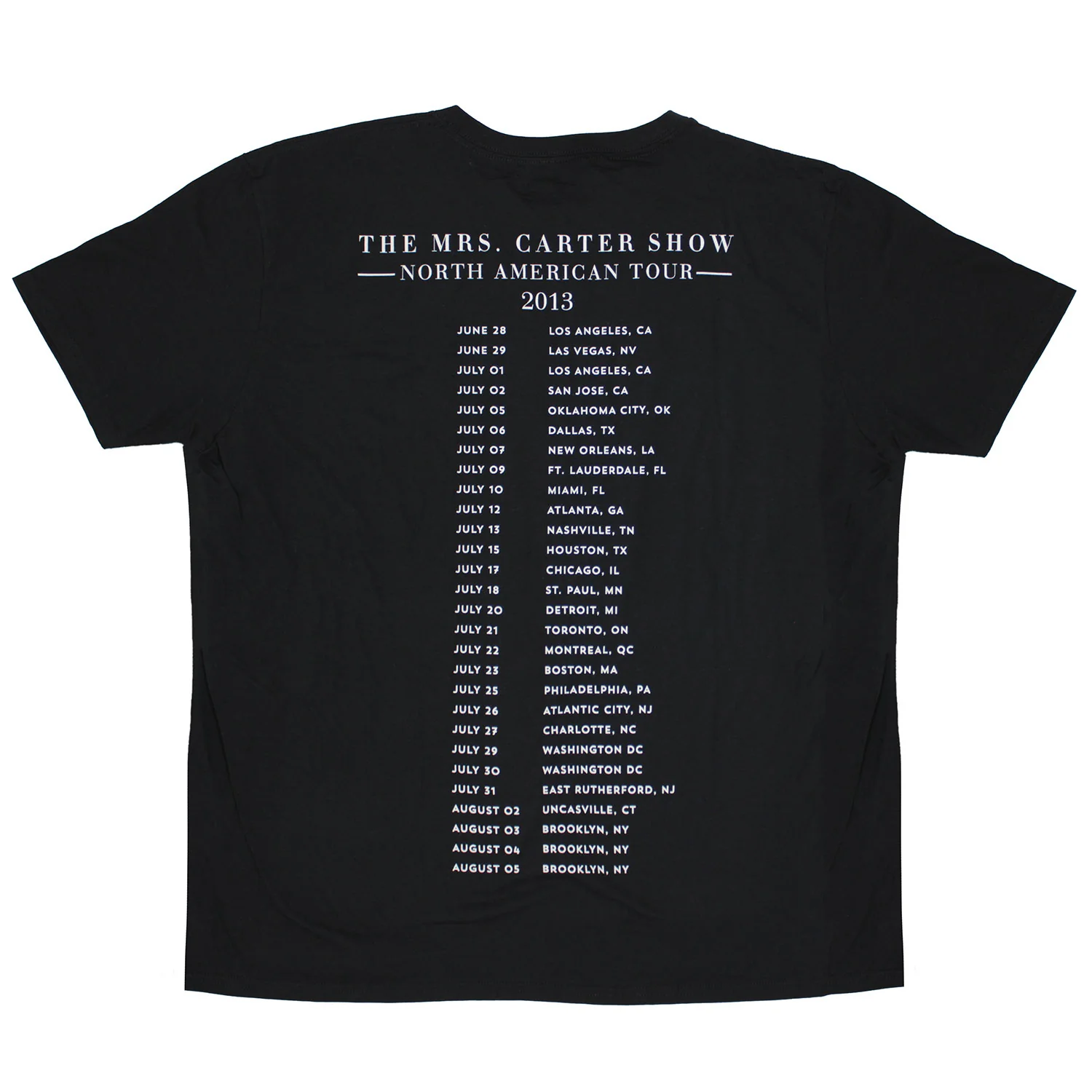 The Mrs. Carter Show 2013 NA Tour Tee T-shirt - Image 2