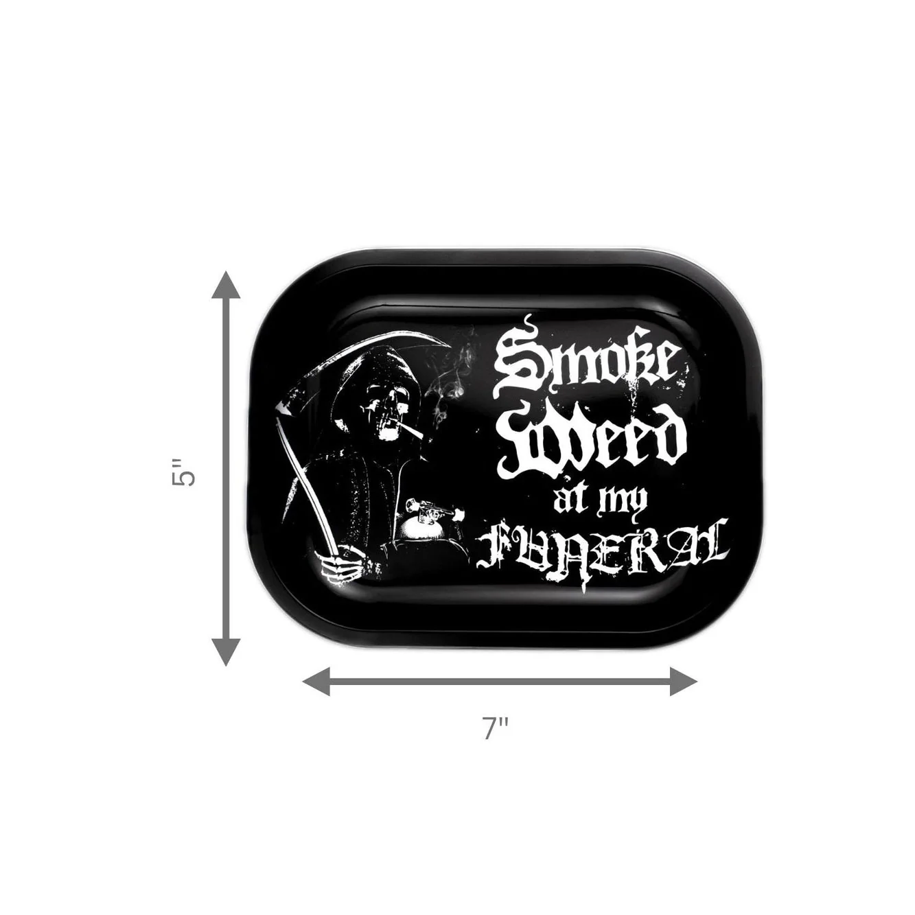 Blackcraft Mini Rolling Tray - Smoke W**D At My Funeral Tray - Image 2