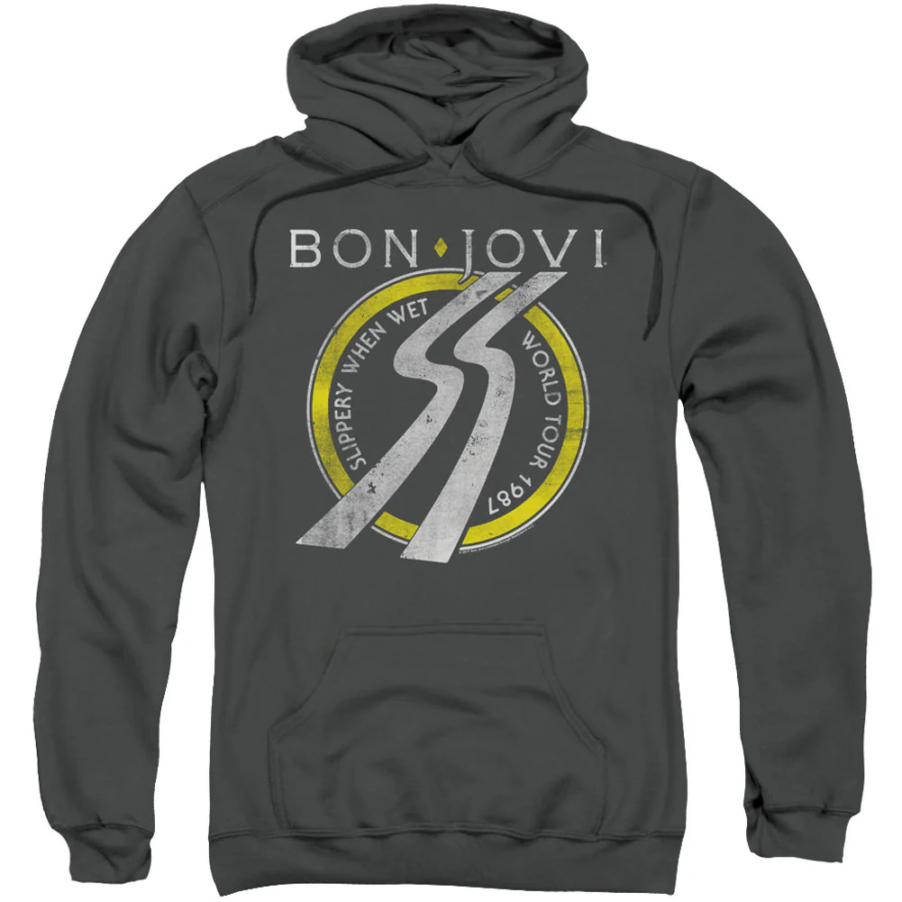 Slippery When Wet World Tour Adult 25% Poly Hooded Sweatshirt