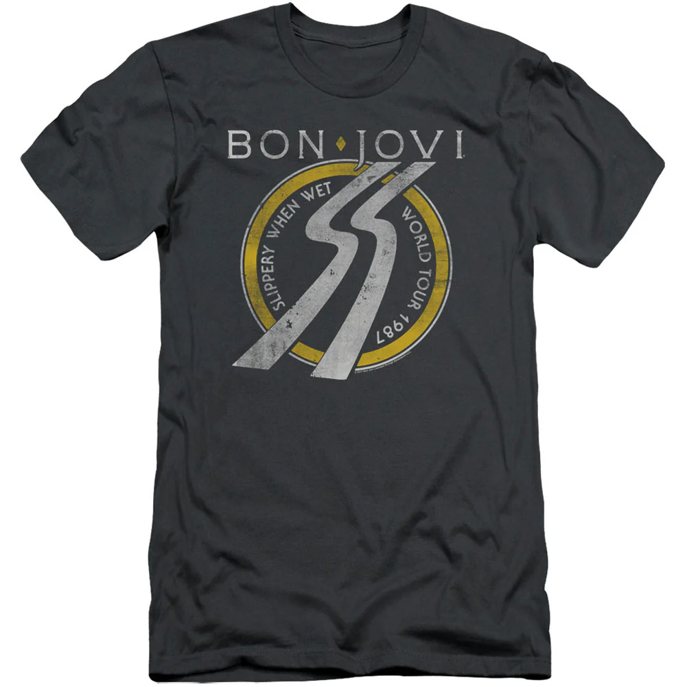 Slippery When Wet World Tour Adult Slim Fit Slim Fit T-shirt