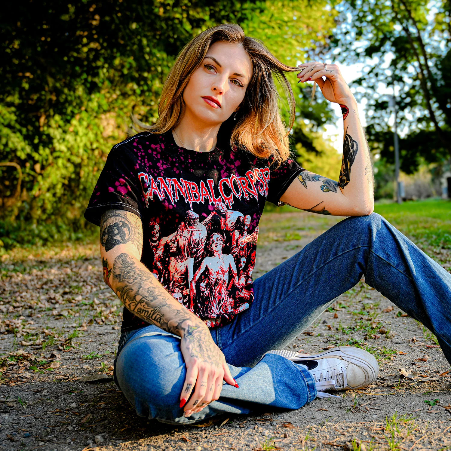 The Bleeding Blood Splatter Dye (Rockabilia Exclusive) Tie Dye T-shirt - Image 3