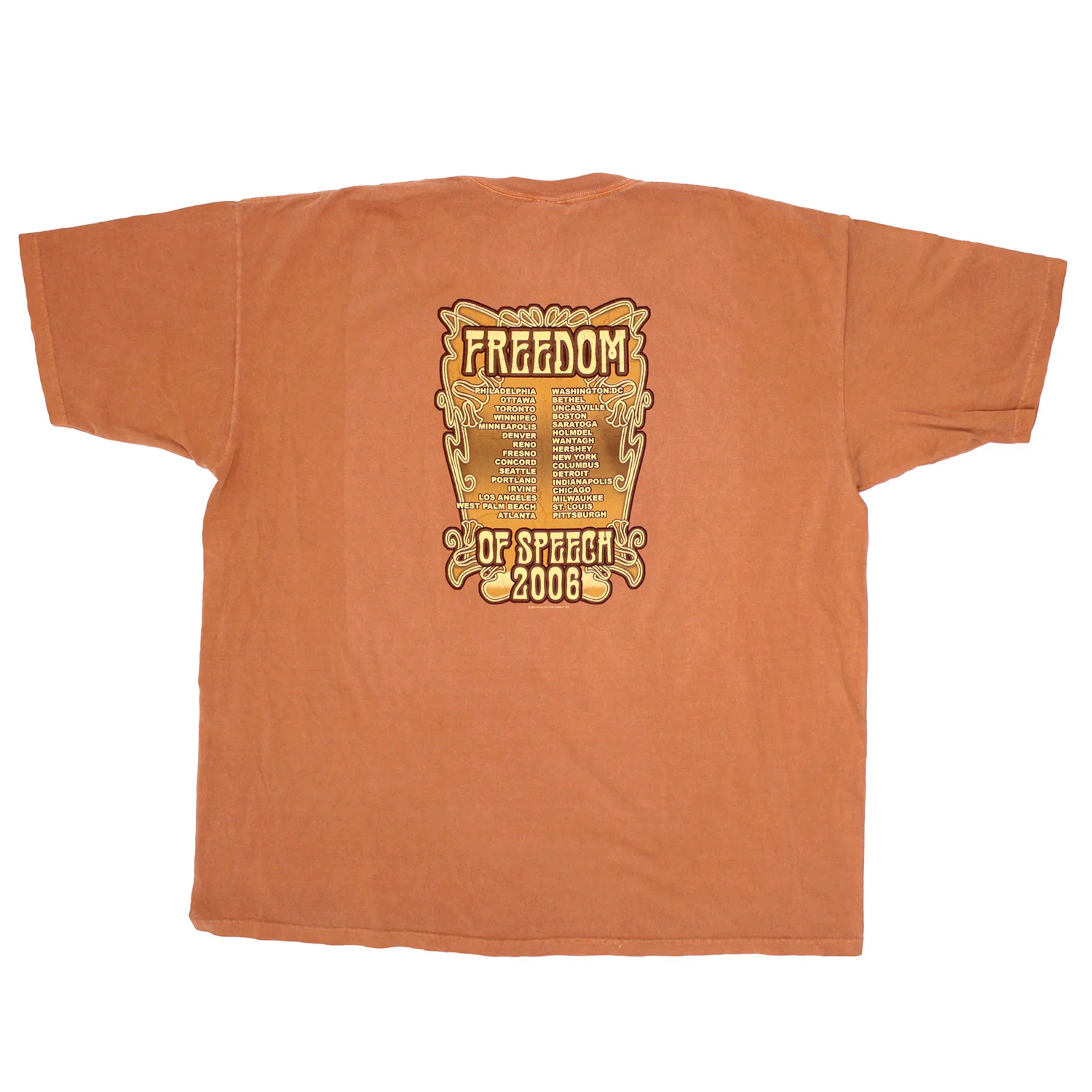 Crosby Stills Nash & Young Freedom Anvil Pigment Dye Yam Tee Over Dyed T-shirt - Image 2