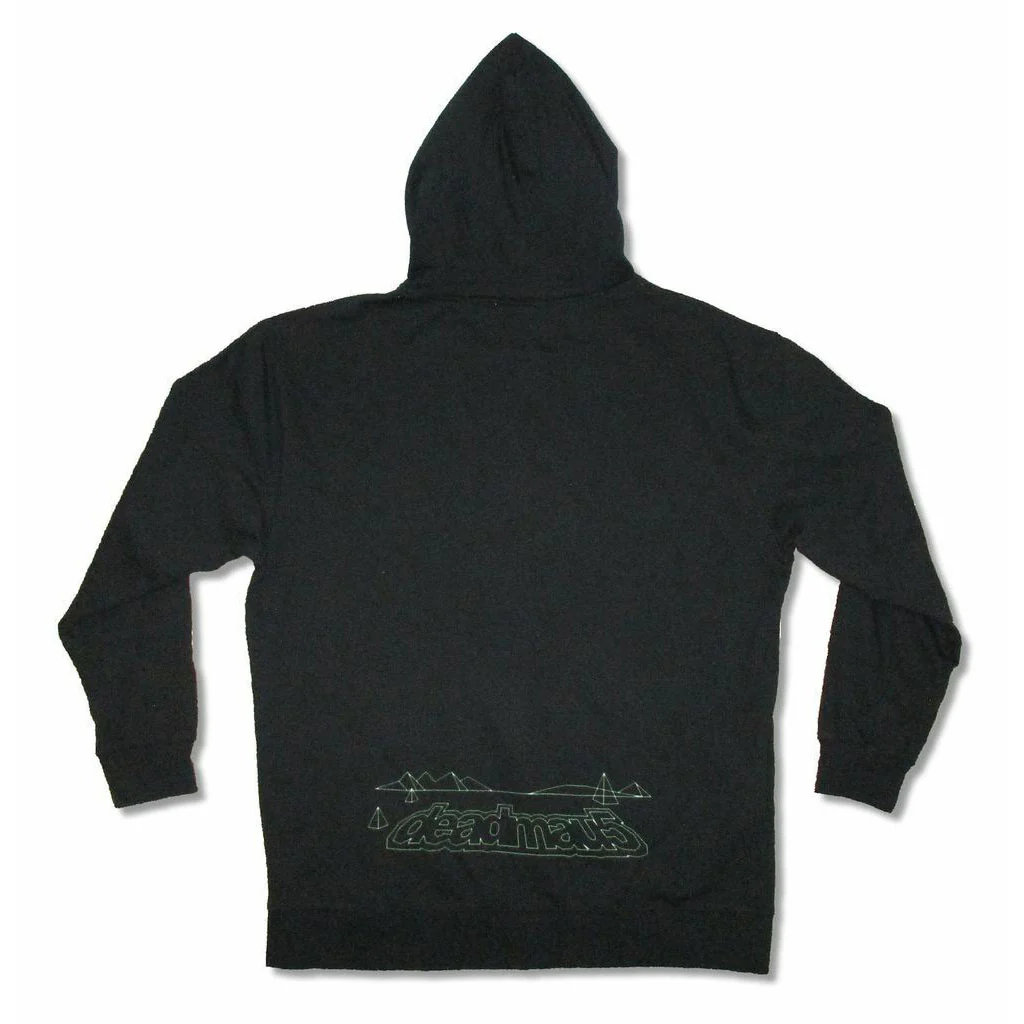 Green Outline Zip Up Zippered Hooded Sweatshirt - Image 2