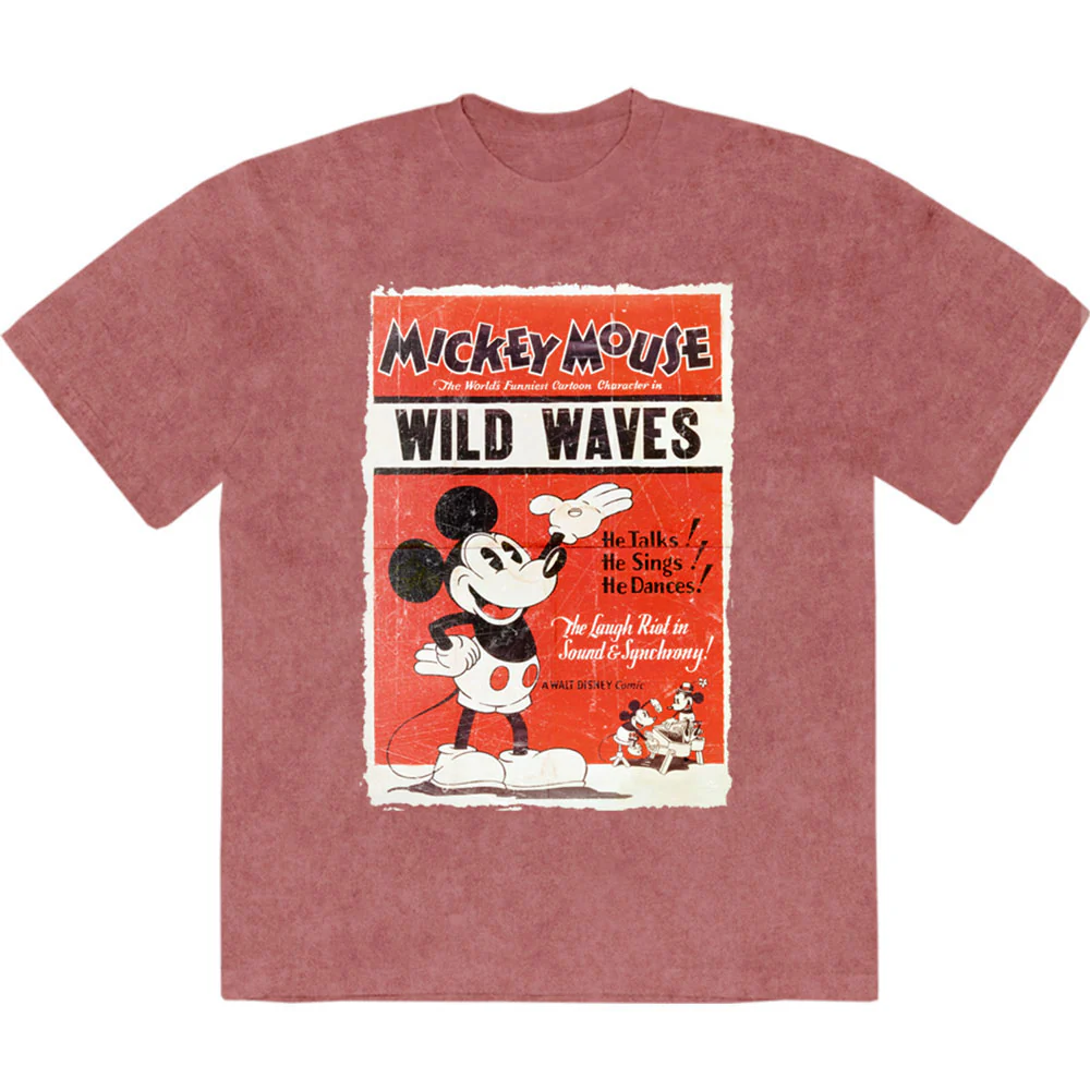 Mickey Wild Waves Stone Wash T-shirt