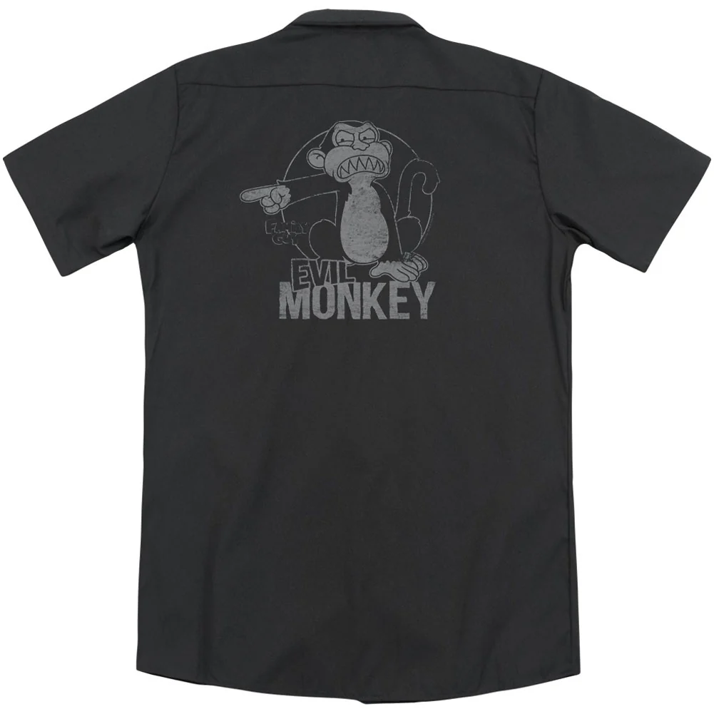 Evil Monkey(Back Print) Workshirt - Image 2