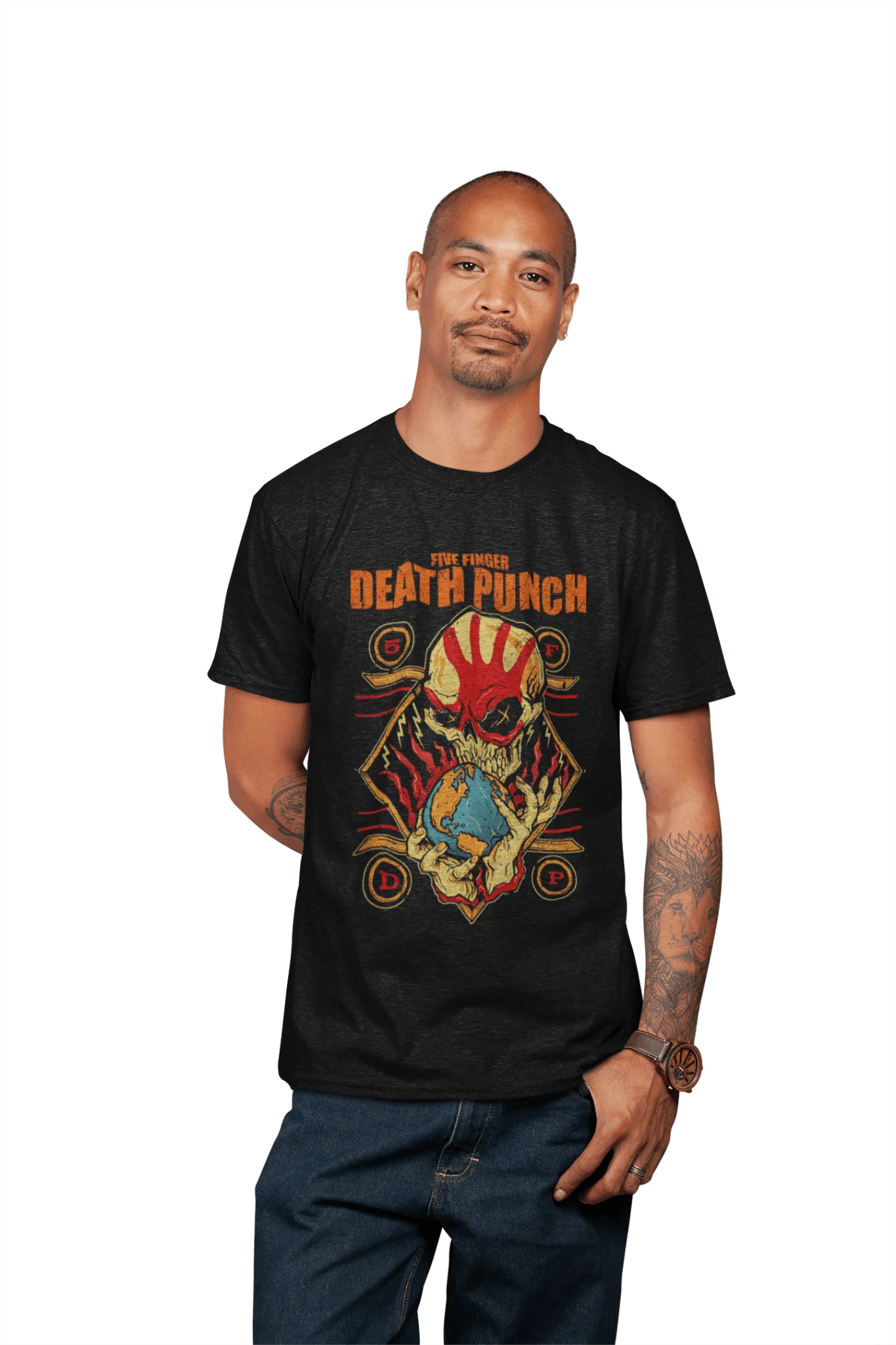 Five Finger Death Punch - Hand Skull Logo T-Shirt - Image 2