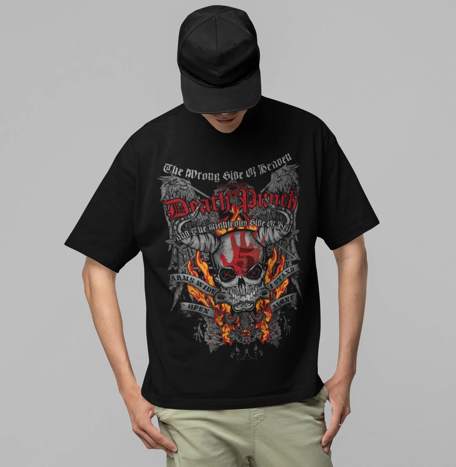 Five Finger Death Punch - Wrong or Righteous Jumbo Print T-Shirt - Image 2