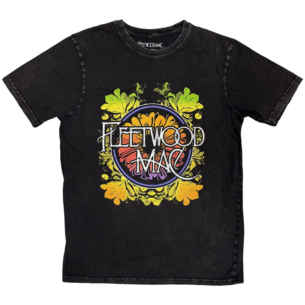 Circle Floral Logo Stone Wash T-shirt