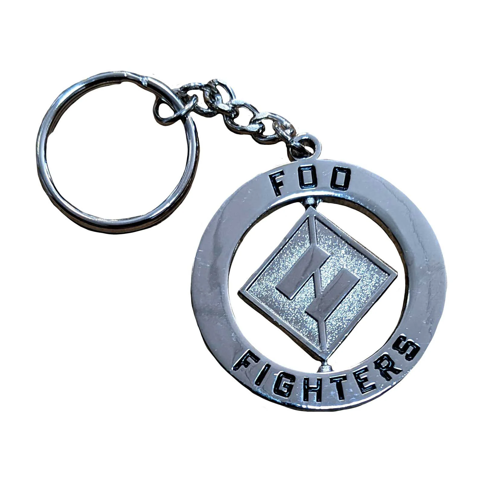 Concrete & Gold Metal Key Chain