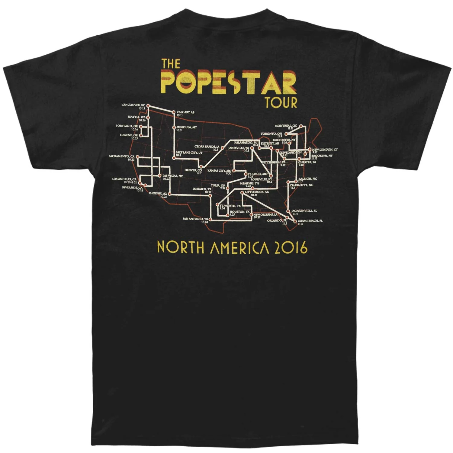 Popestar Lightbringer 2016 Tour Tee T-shirt - Image 2