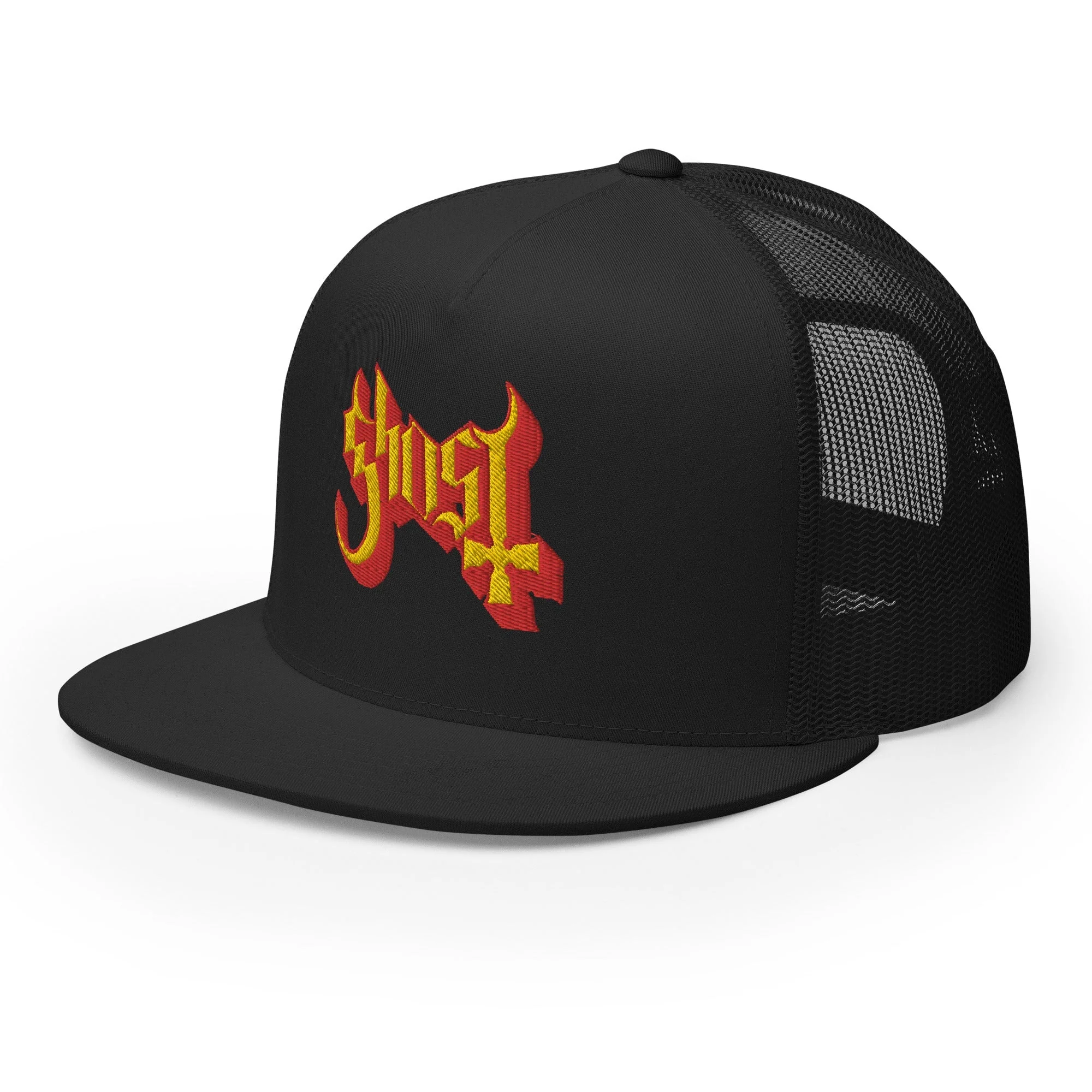 Ghost - Logo Flat Brim Trucker Hat - Image 3