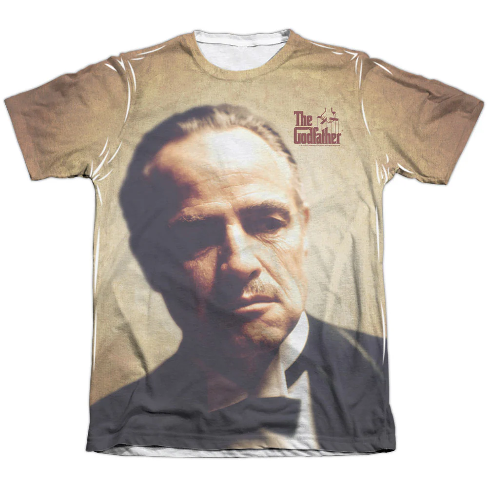Vito Corleone 65% Poly Front/Back Print Sublimation T-shirt