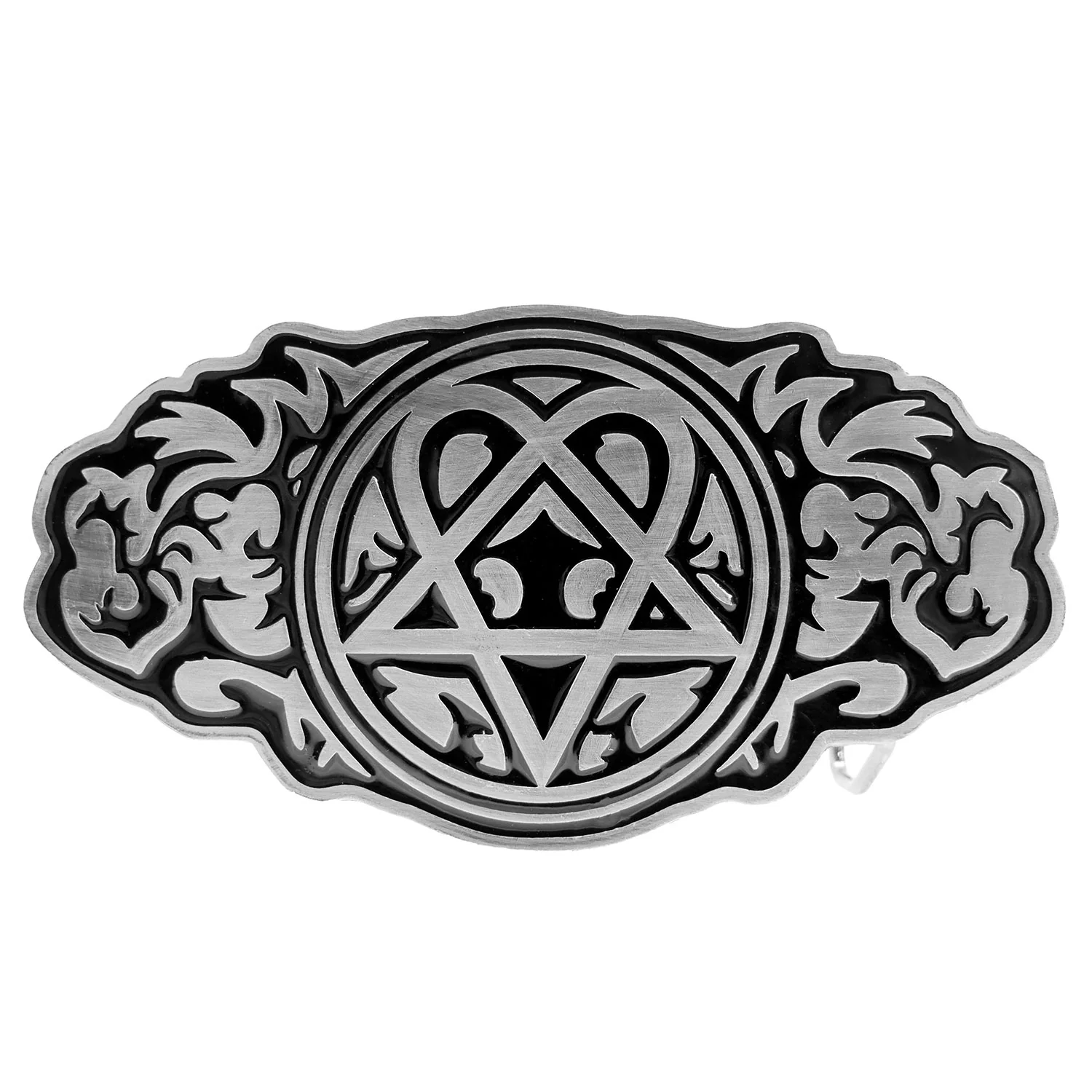 Tribal Heartagram Belt Buckle
