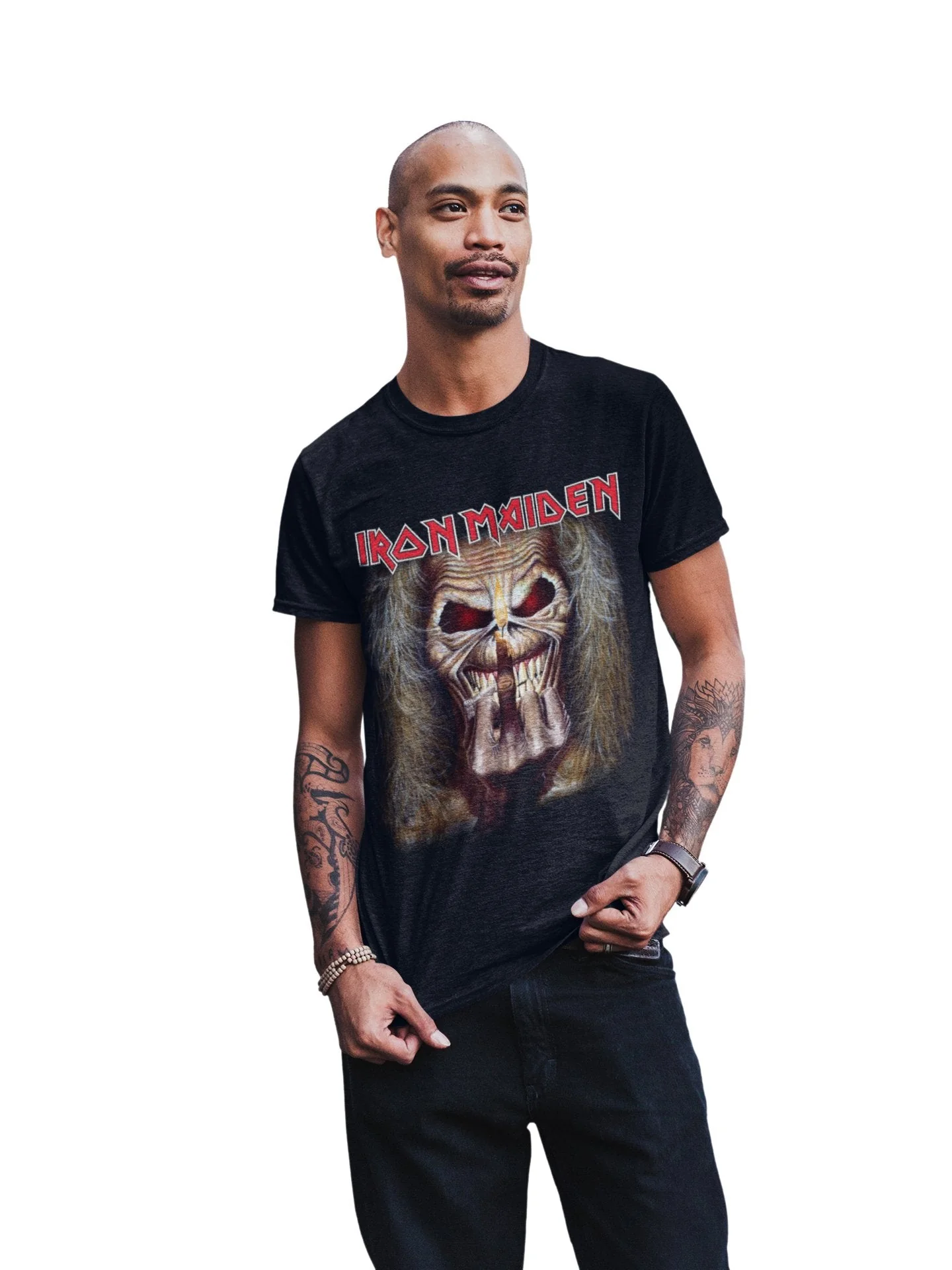 Iron Maiden - Candle Finger Jumbo Print T-Shirt - Image 3