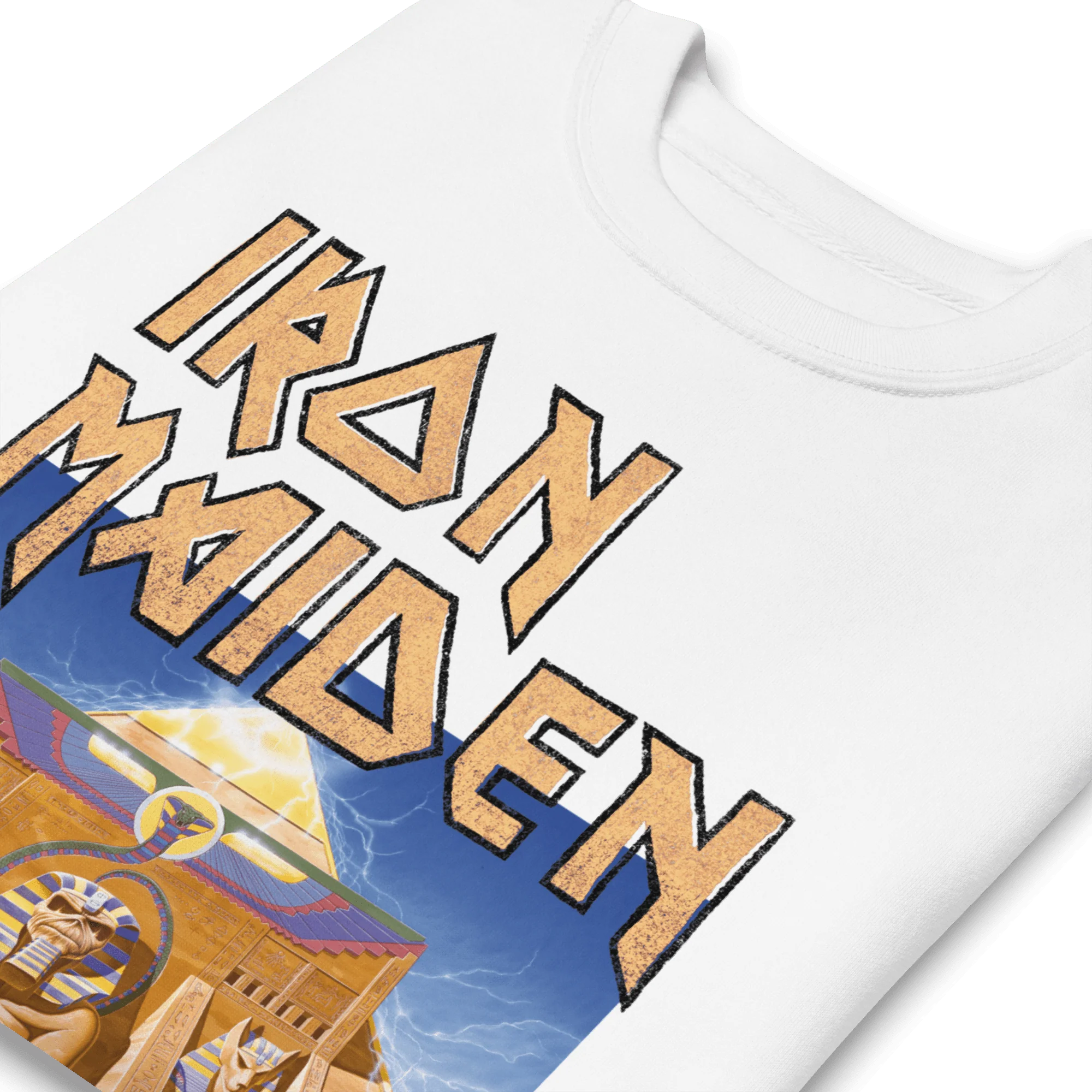 Iron Maiden - Powerslave White Pharoh Sweatshirt - Image 3