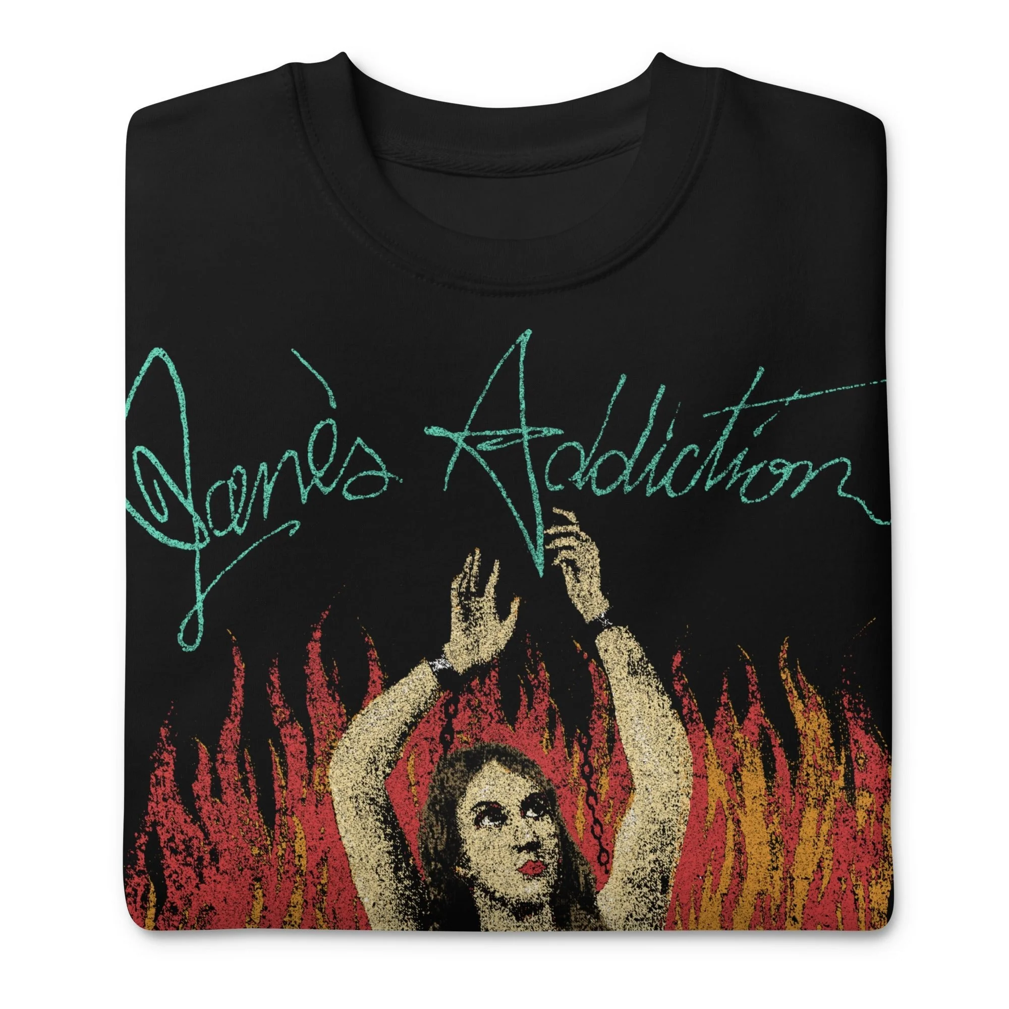 Janes Addiction - Flames Jumbo Print Sweatshirt - Image 3