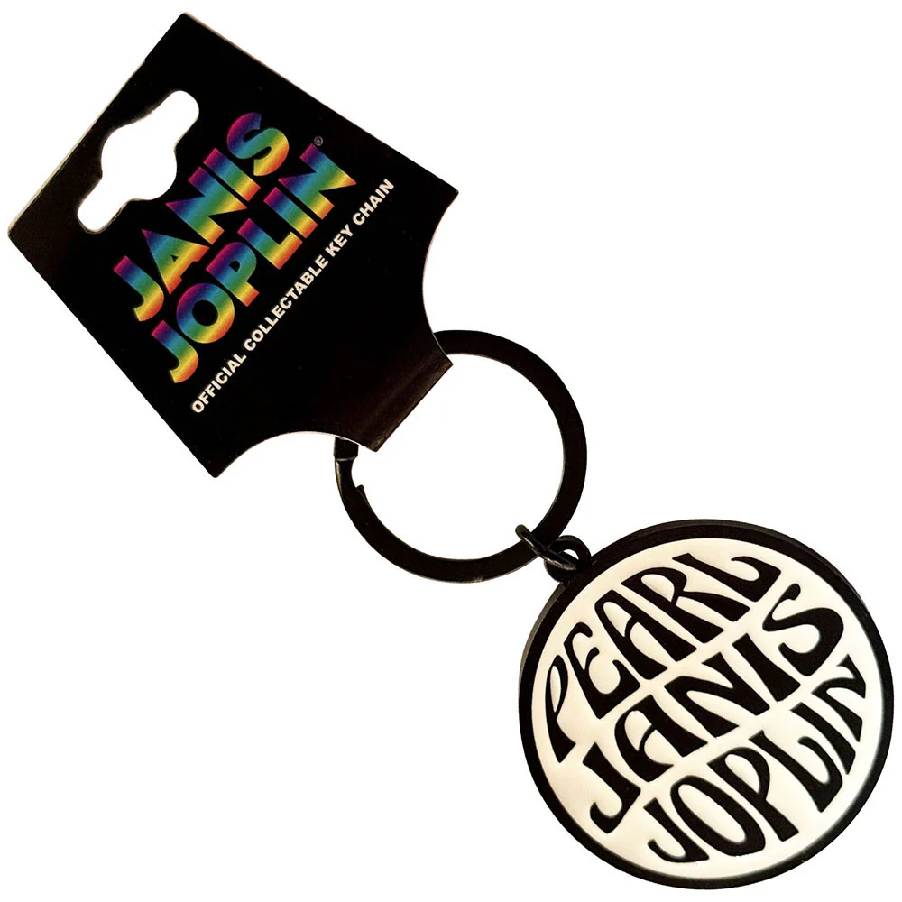Pearl Emblem Mono Metal Key Chain