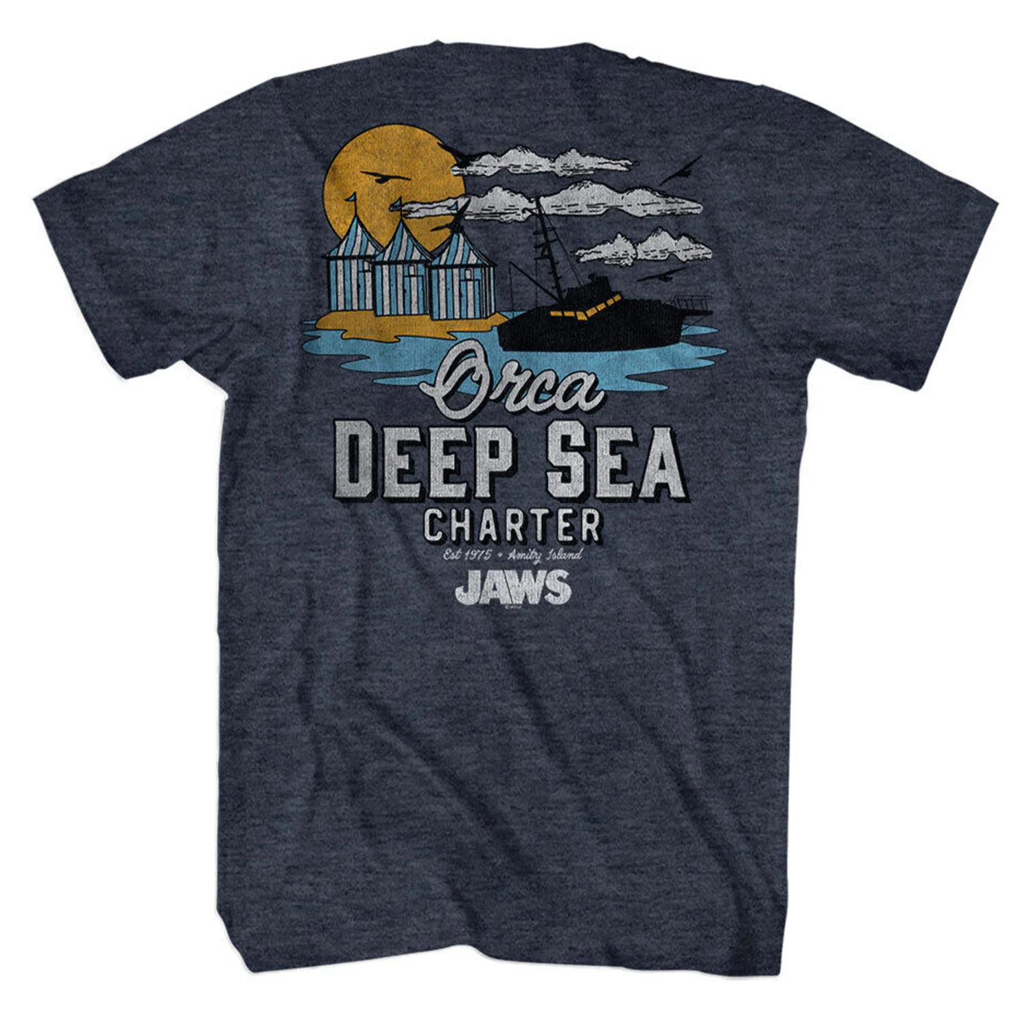 Jaws Orca Charters Illustrated T-shirt - Image 2