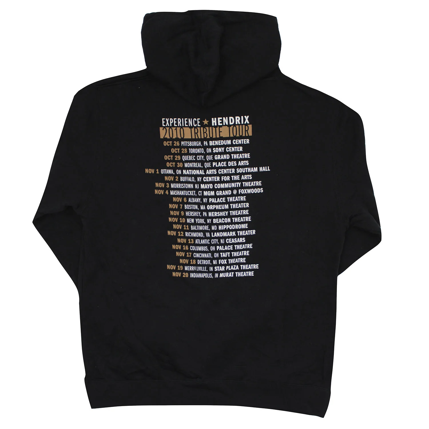 West Coast Seattle Boy Experience Hendrix 2010 Tribute Tour Hooded Sweatshirt - Image 2