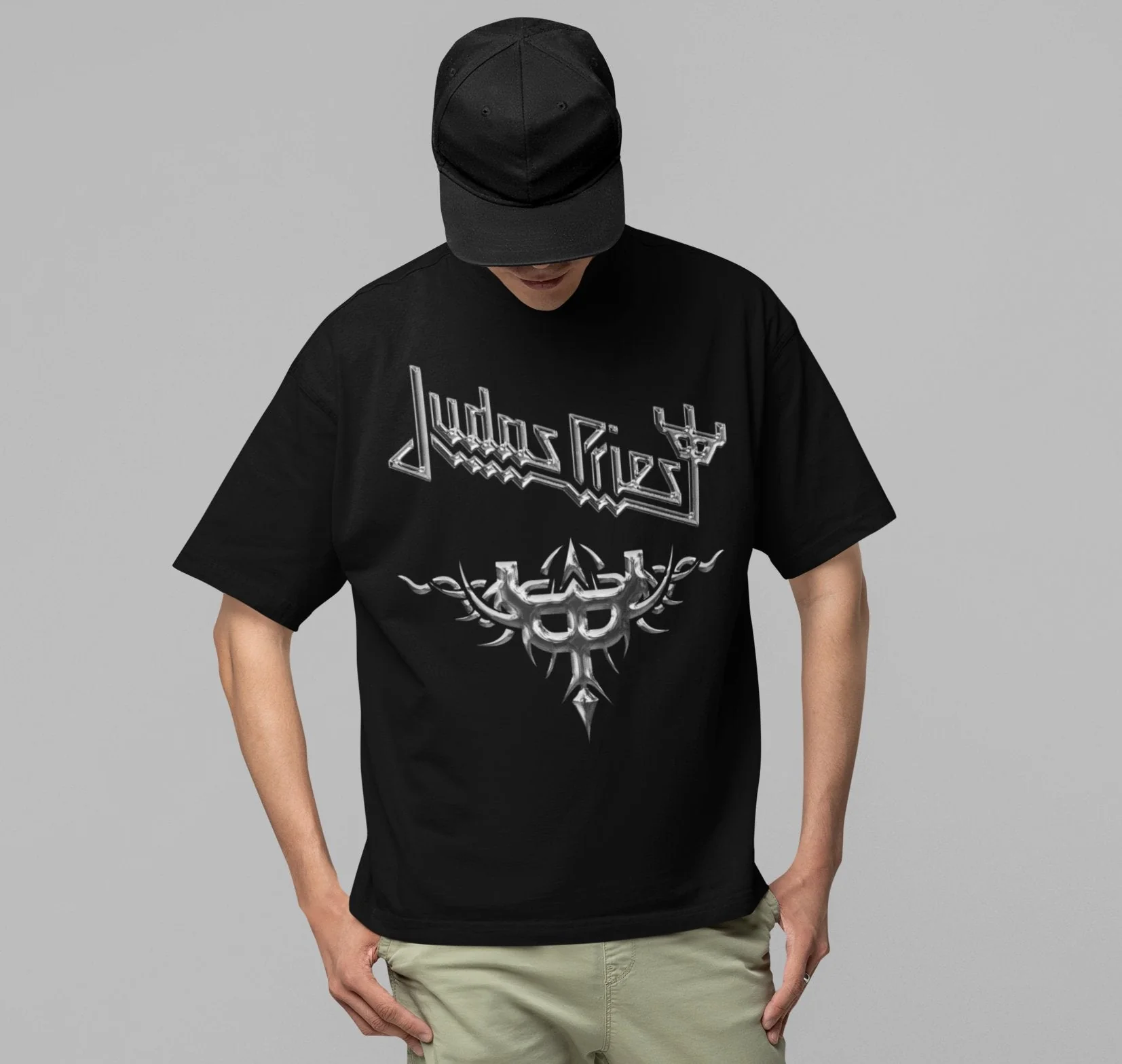 Judas Priest - Liquid Metal Logo Jumbo Print T-ShirtT-Shirt - Image 2