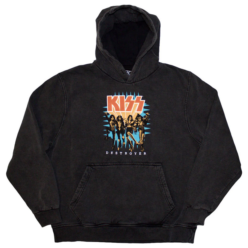 Destroyer 3d Logo Stone Wash Hooded Sweatshirt