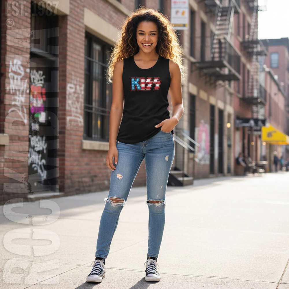 Flag Kiss Womens Tank - Image 2