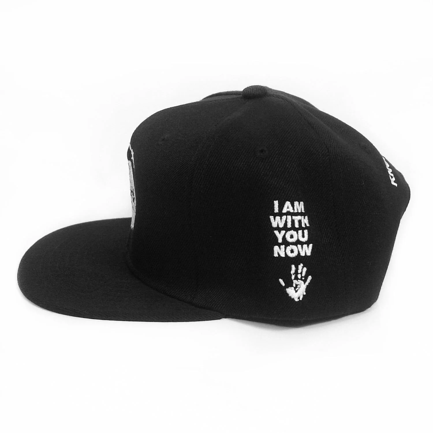 I Am With You Now Black - Snapback Baseball Cap - Image 3