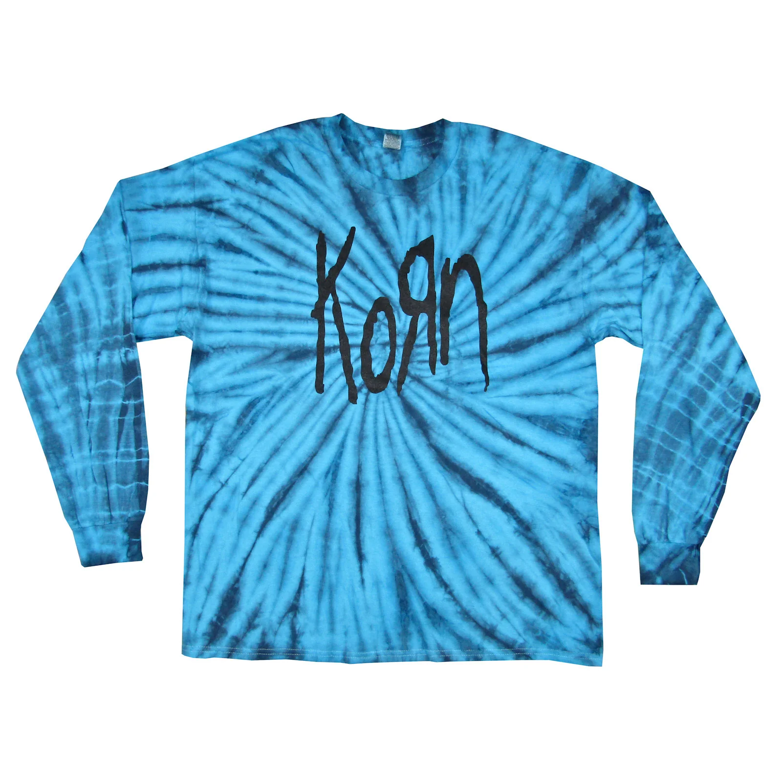 Black Logo Blue Tie Dye Long Sleeve Long Sleeve