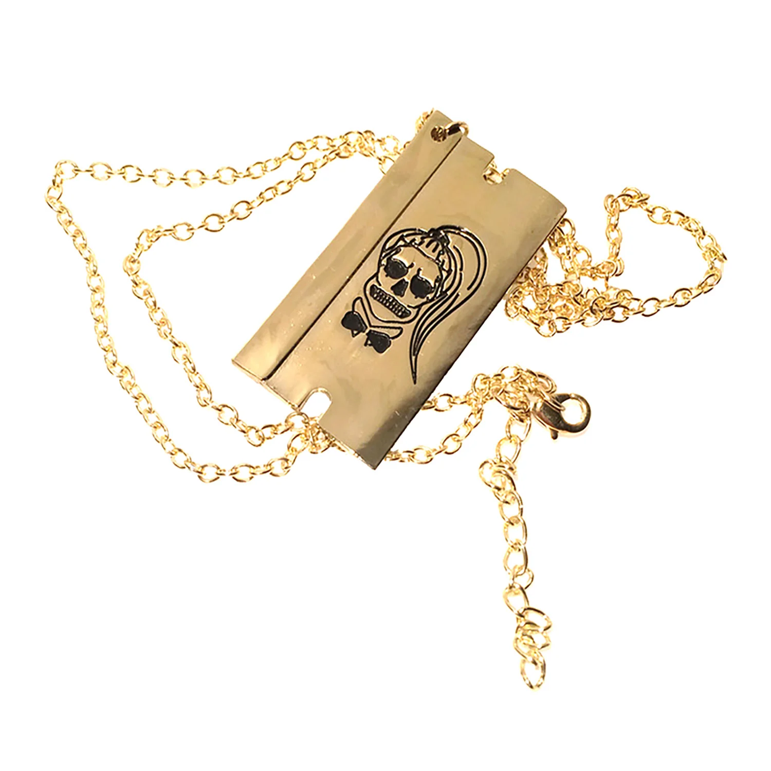 Skull Logo Gold Necklace Necklace