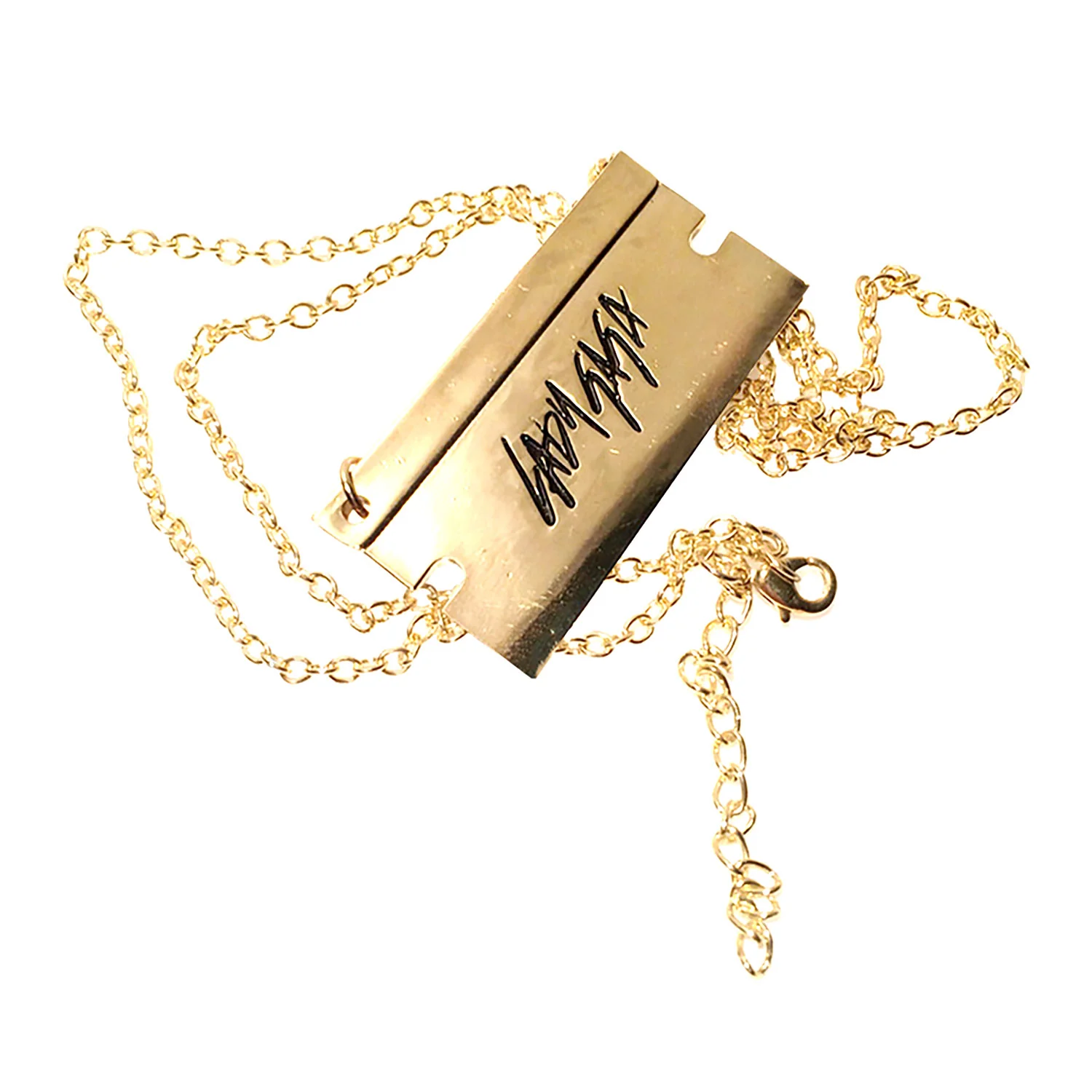 Skull Logo Gold Necklace Necklace - Image 2