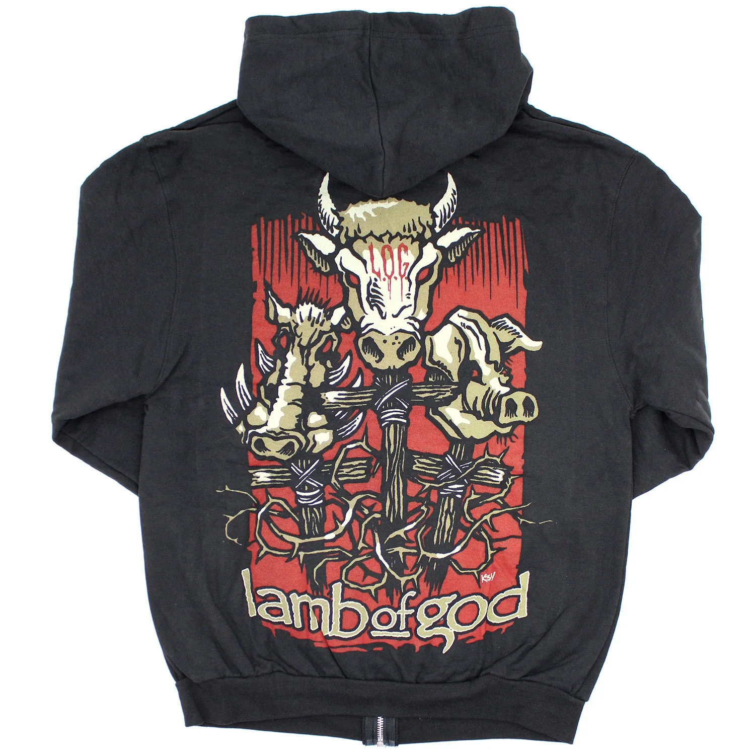 Ashes Of The Wake (Only 1 Available) Zippered Hooded Sweatshirt - Image 2