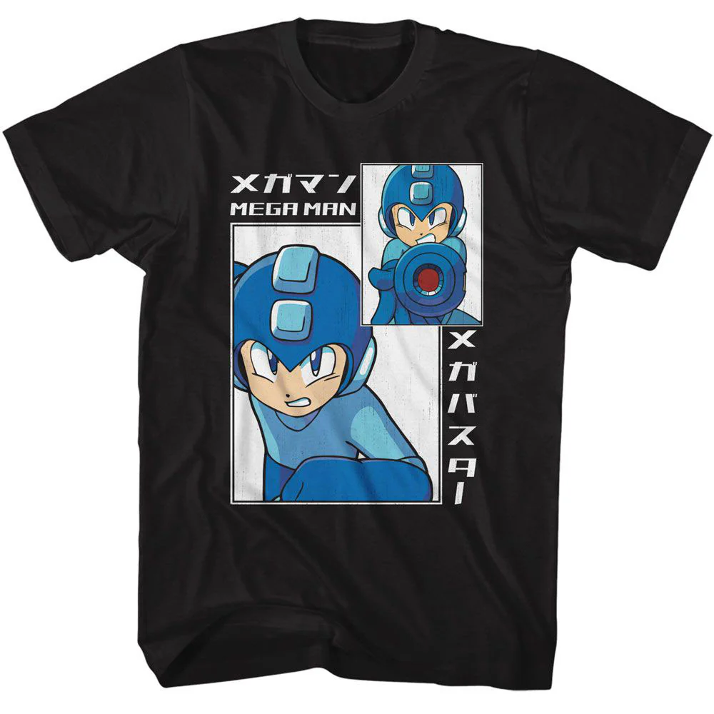 Mega Man Big And Small Rectangle T-shirt
