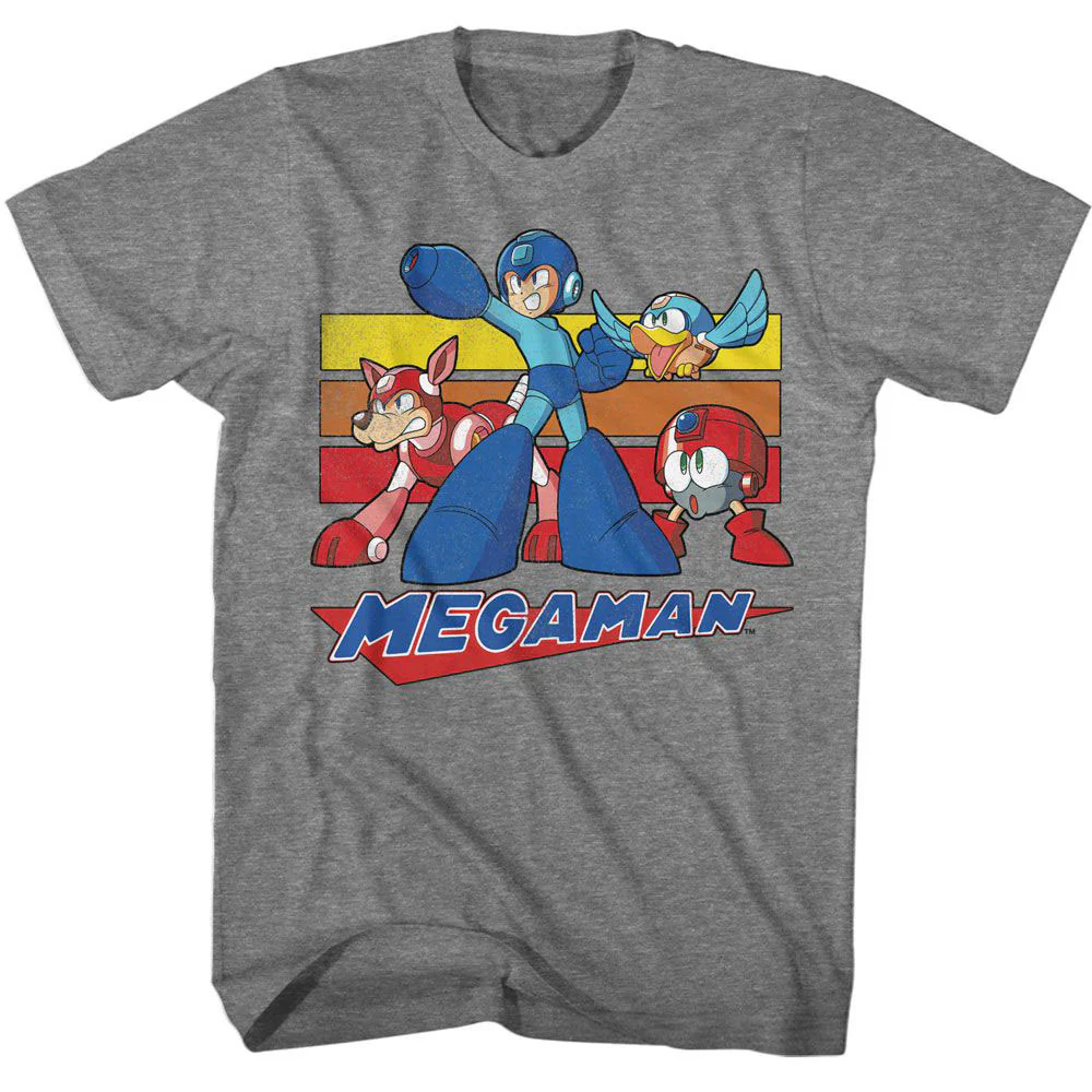 Mega Man Multi Color Rectangles T-shirt