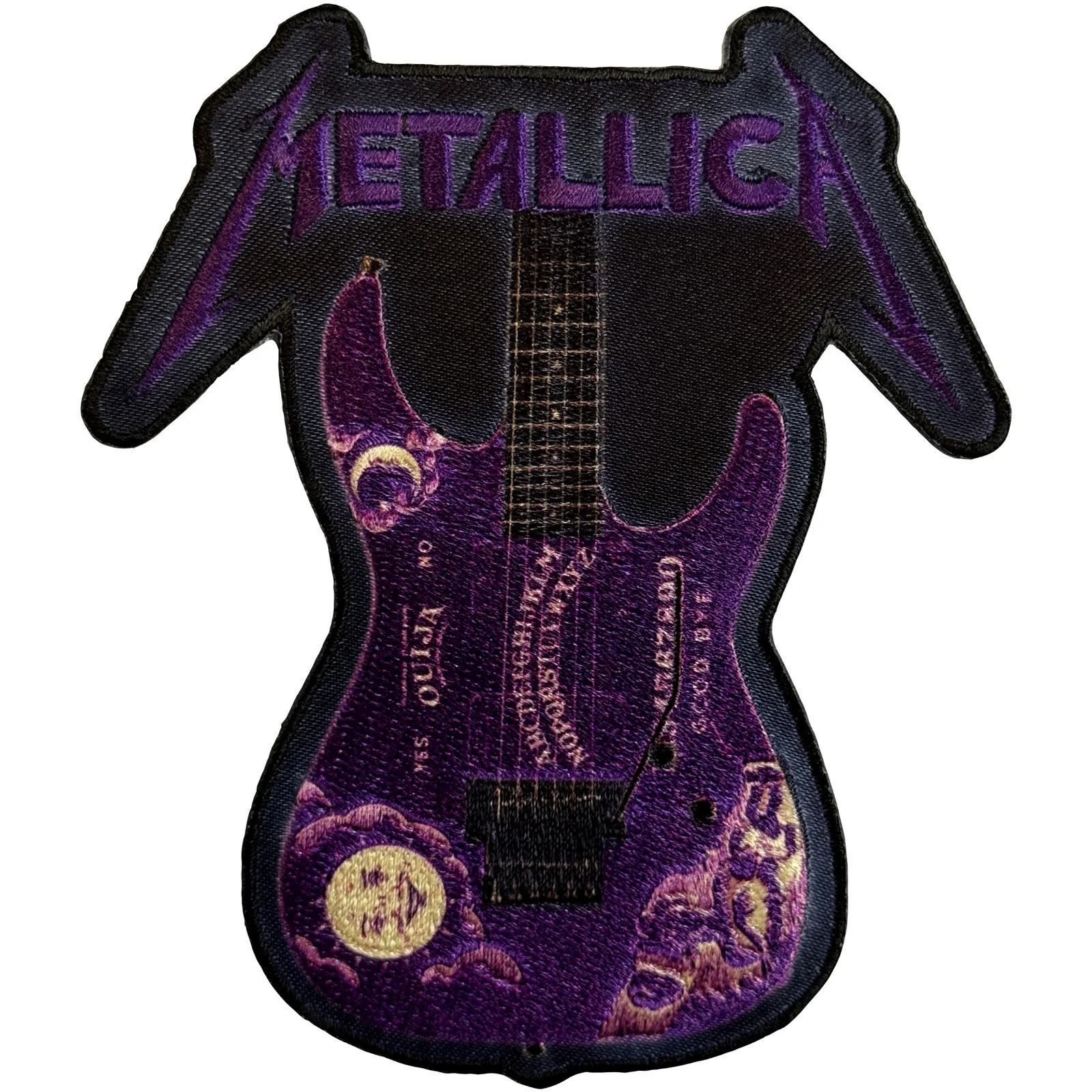 Kirk Purple Ouija Guitar Woven Patch