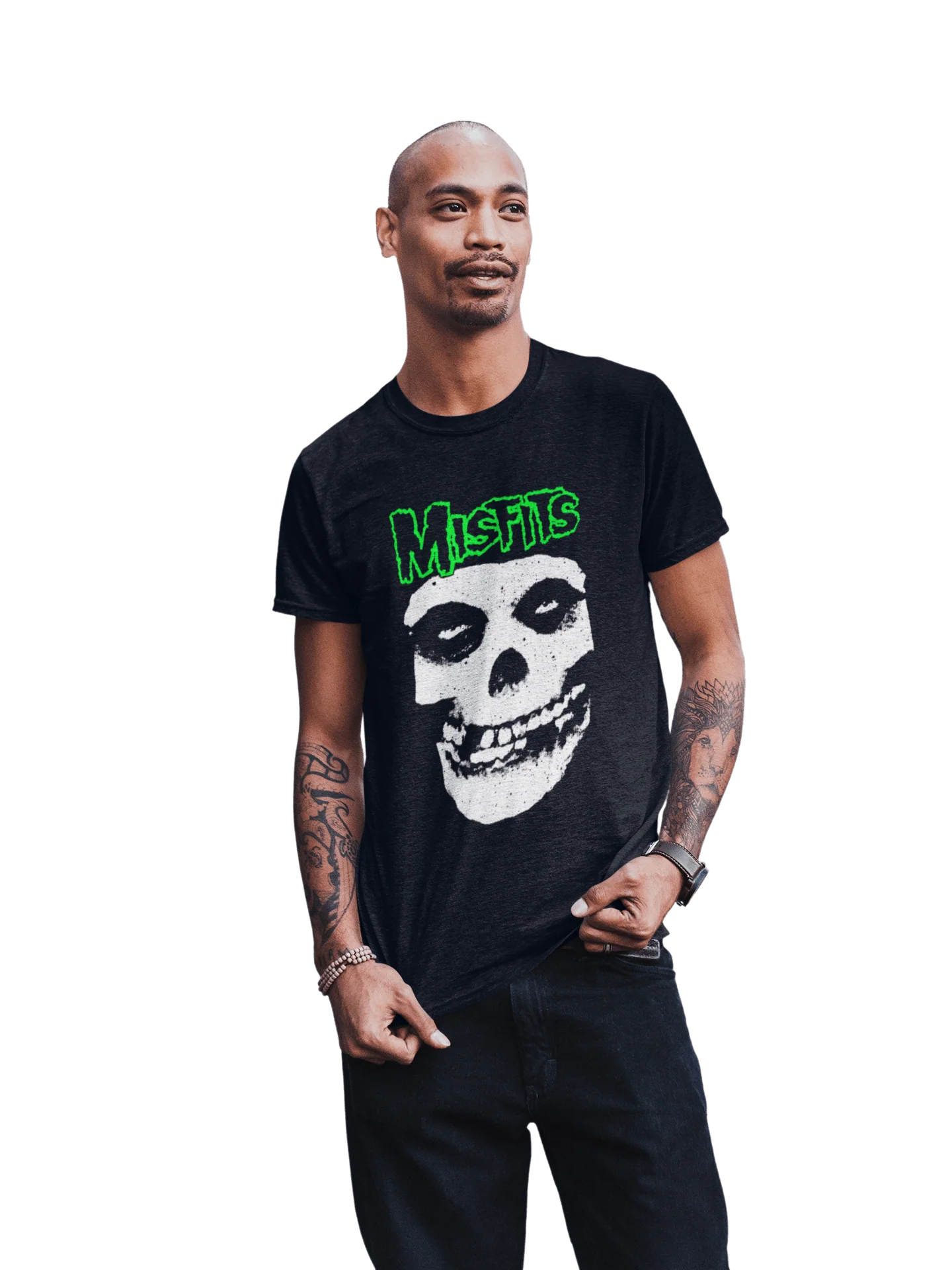 Misfits - Green Skull T-Shirt - Image 2