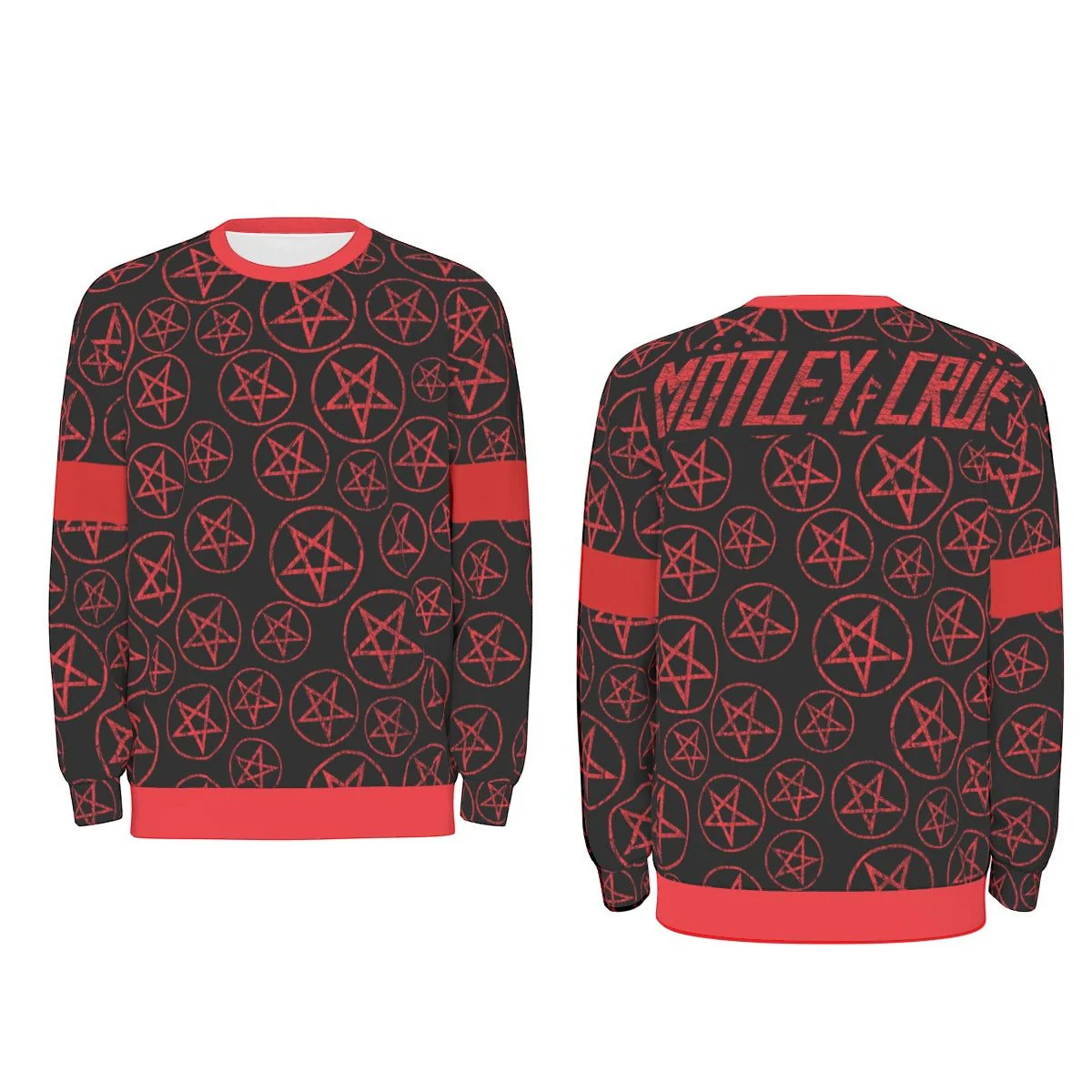 Motley Crue - Pentagram Drop Shoulder Sweatshirt