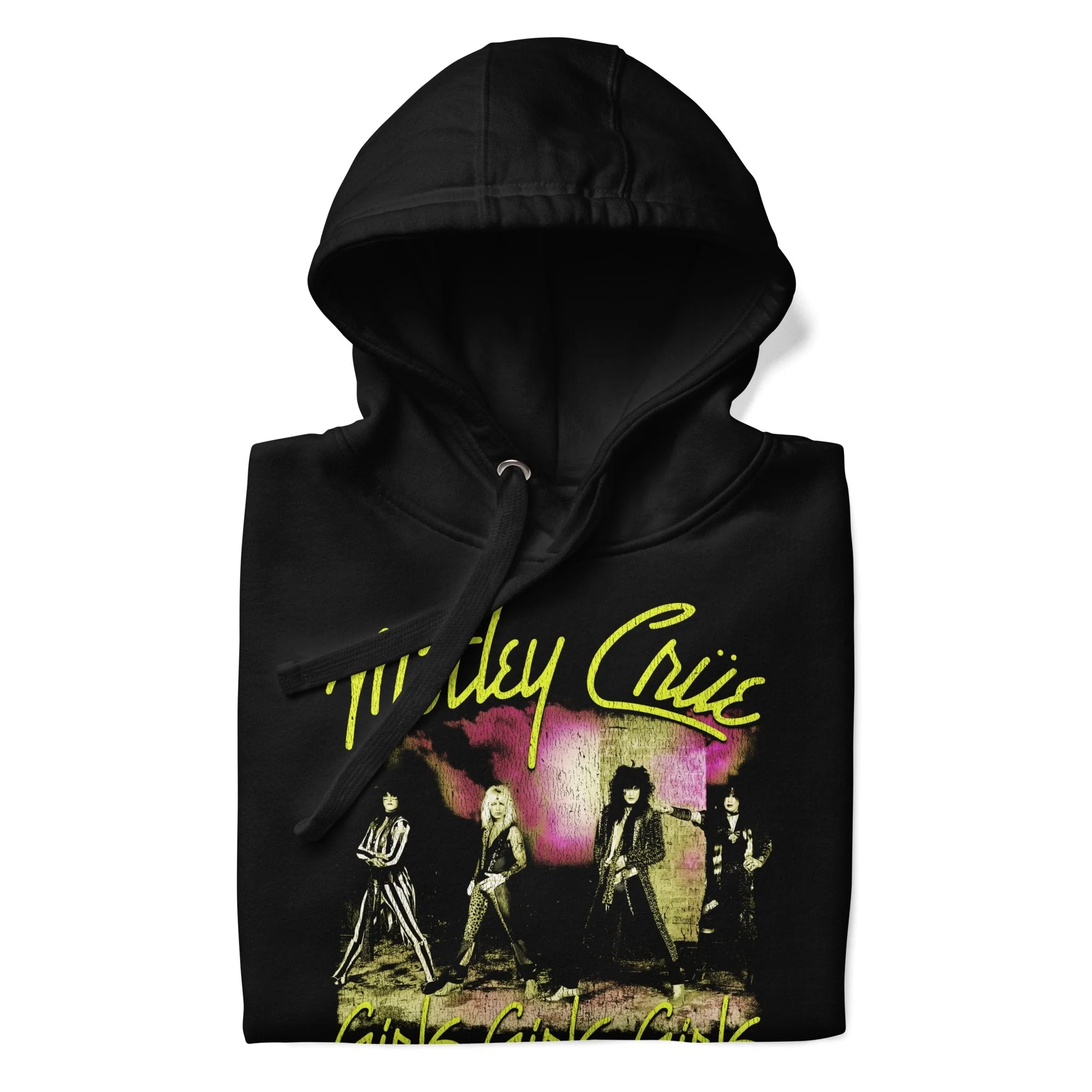 Motley Crue - Yellow Girls Classic Hoodie - Image 2