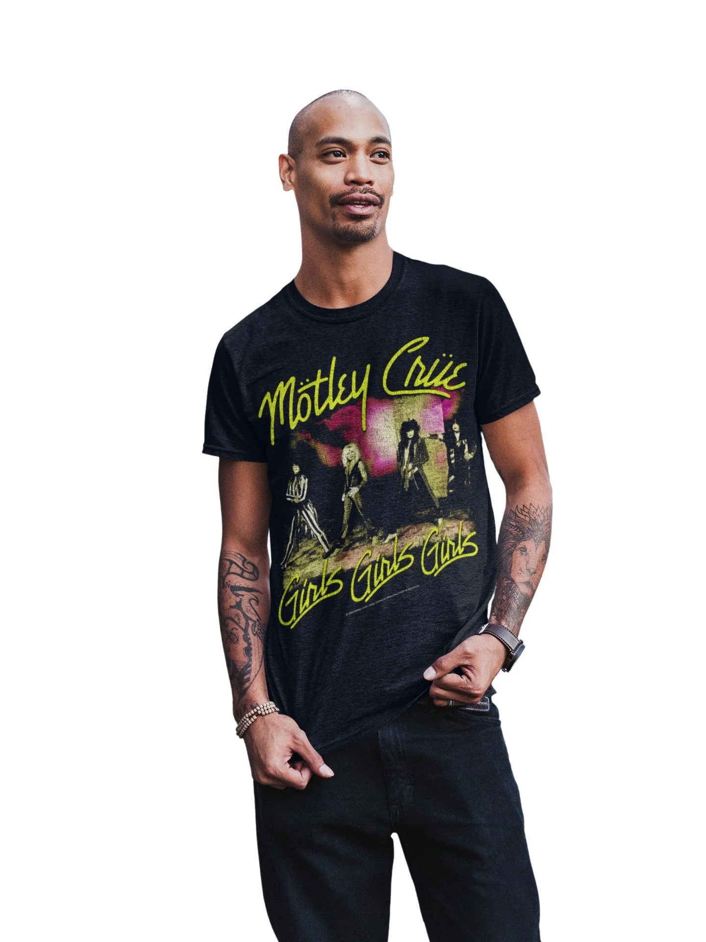 Motley Crue - Yellow Girls T-Shirt - Image 2