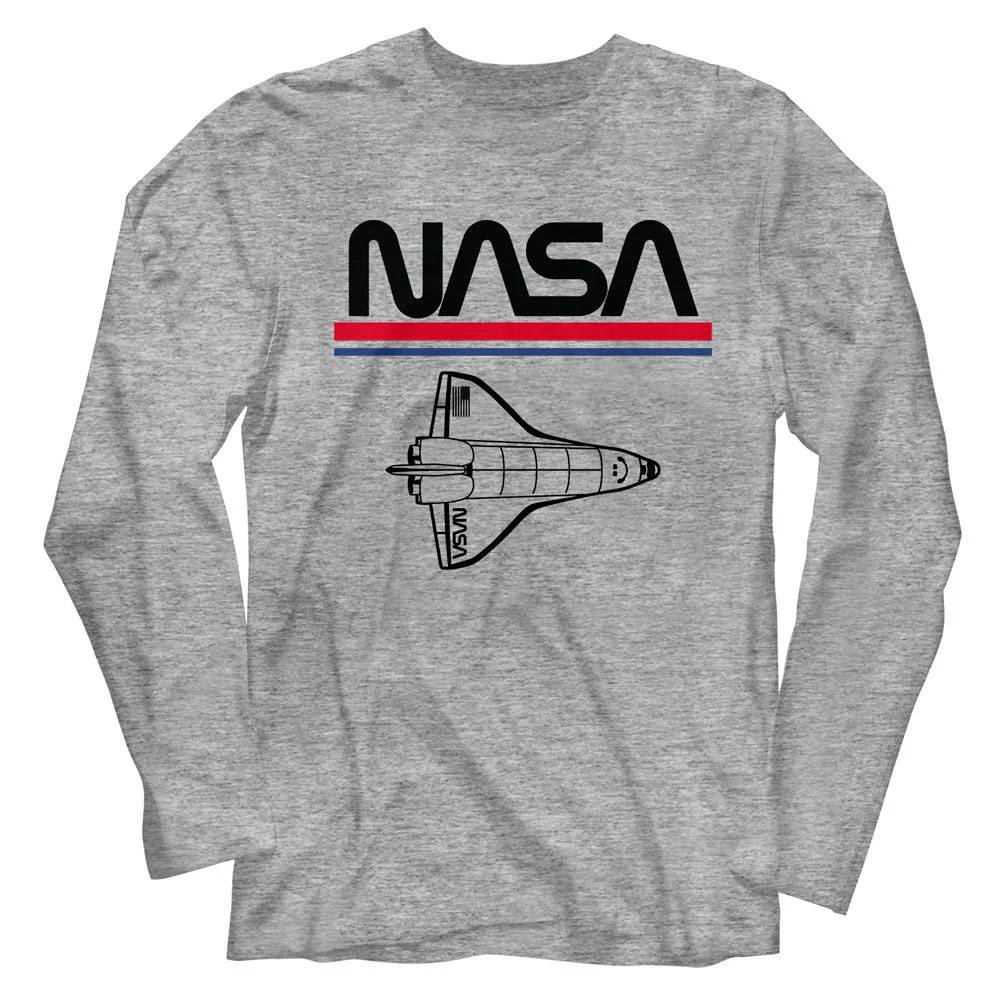 Nasa Worm Logo And Shuttle Long Sleeve