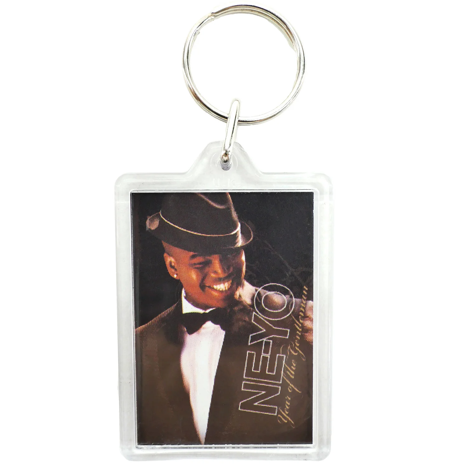 Black Fedora Acrylic Keychain Plastic Key Chain - Image 2
