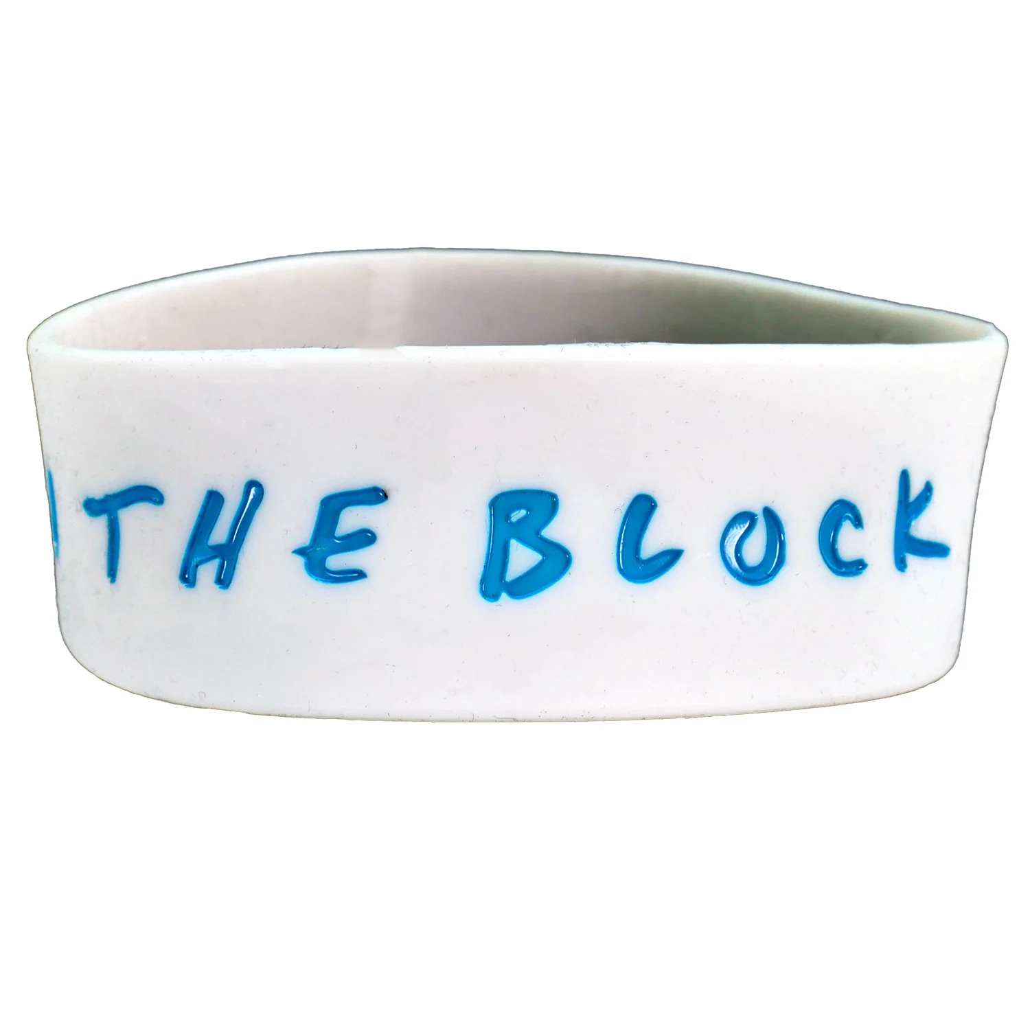 Blue On White Logo Rubber Bracelet - Image 2