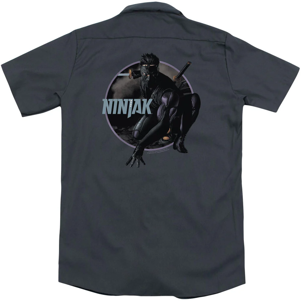 Crouching Ninjak(Back Print) Workshirt - Image 2